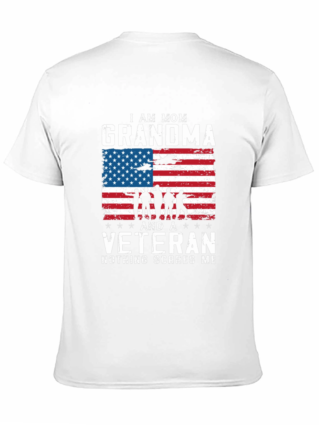 Black Mom Grandma Veteran Graphic Tee view 11