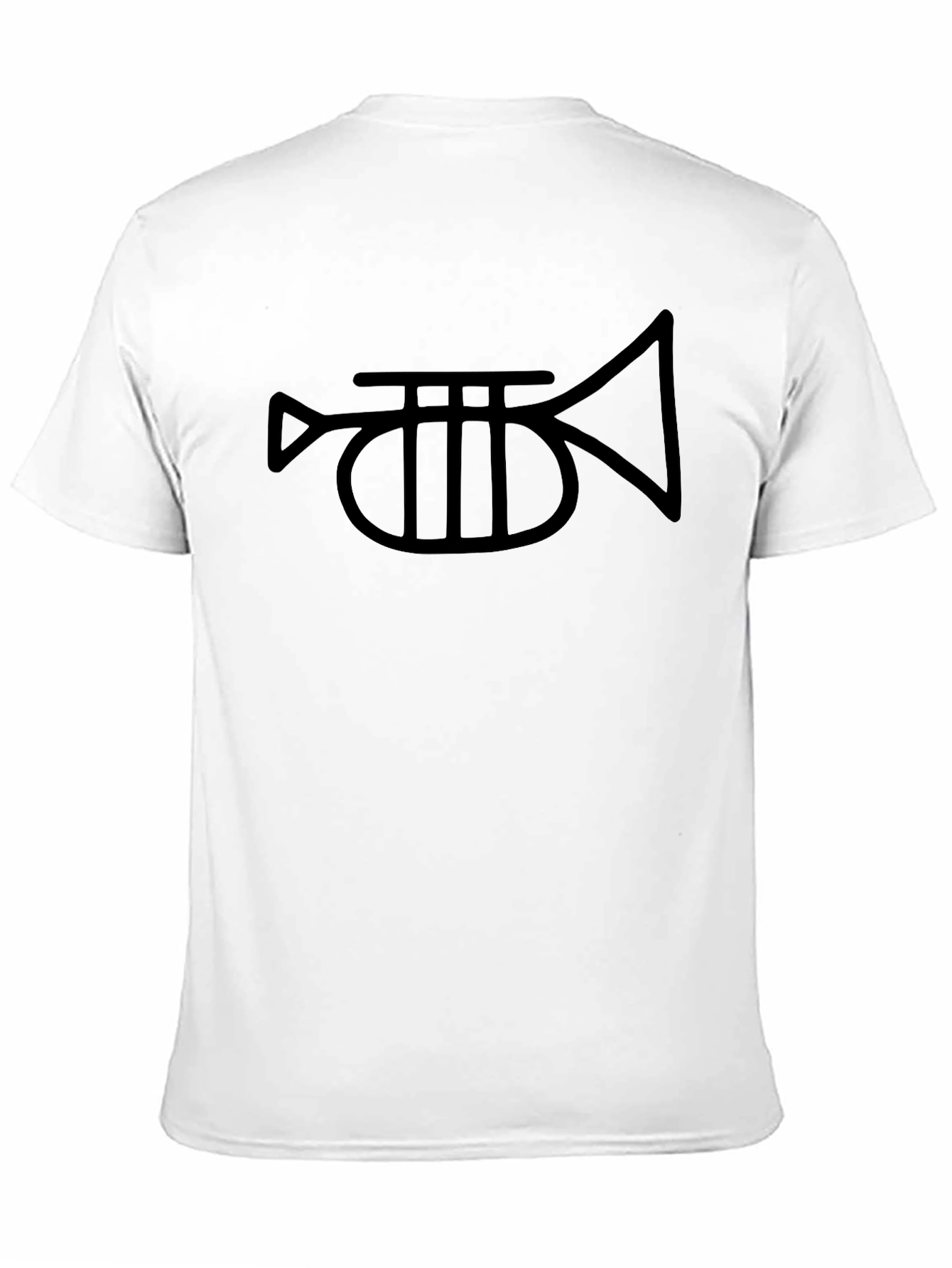 Black Trumpet Graphic Tee - Classic Black Cotton T-Shirt view 11
