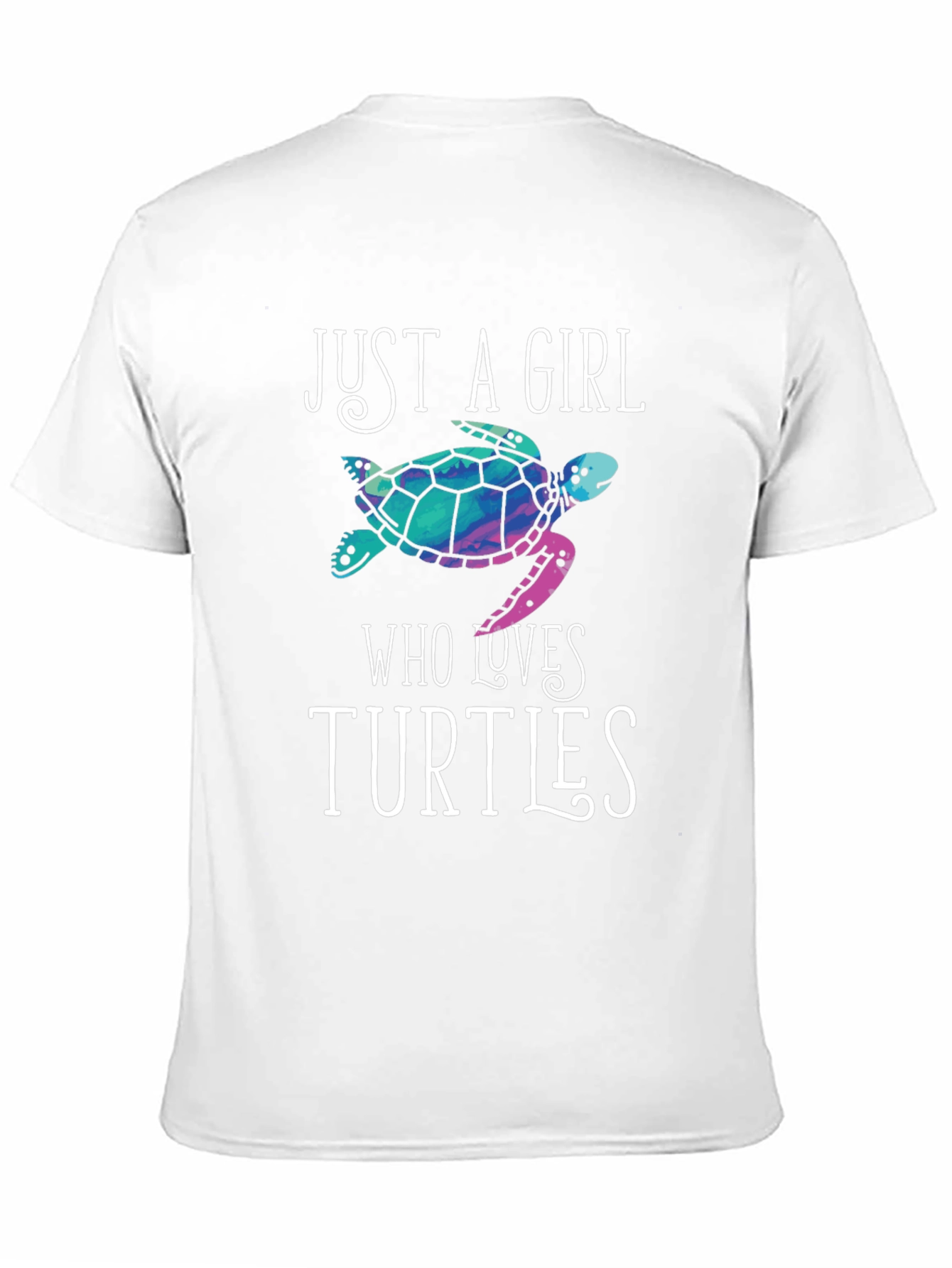 Black Just a Girl Who Loves Turtles T-Shirt view 11