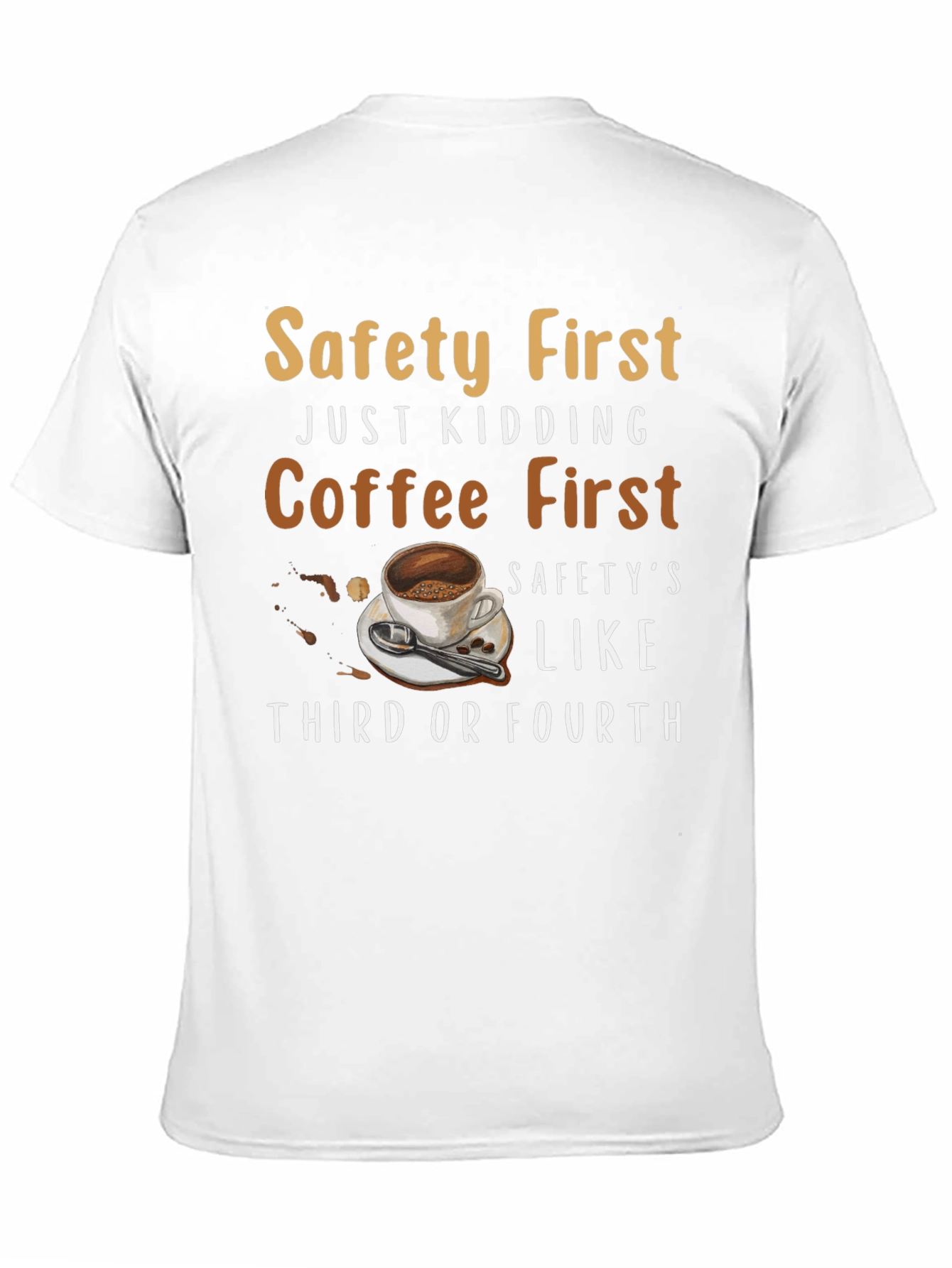 Black Coffee First T-Shirt Funny Sarcastic Novelty Tee view 11