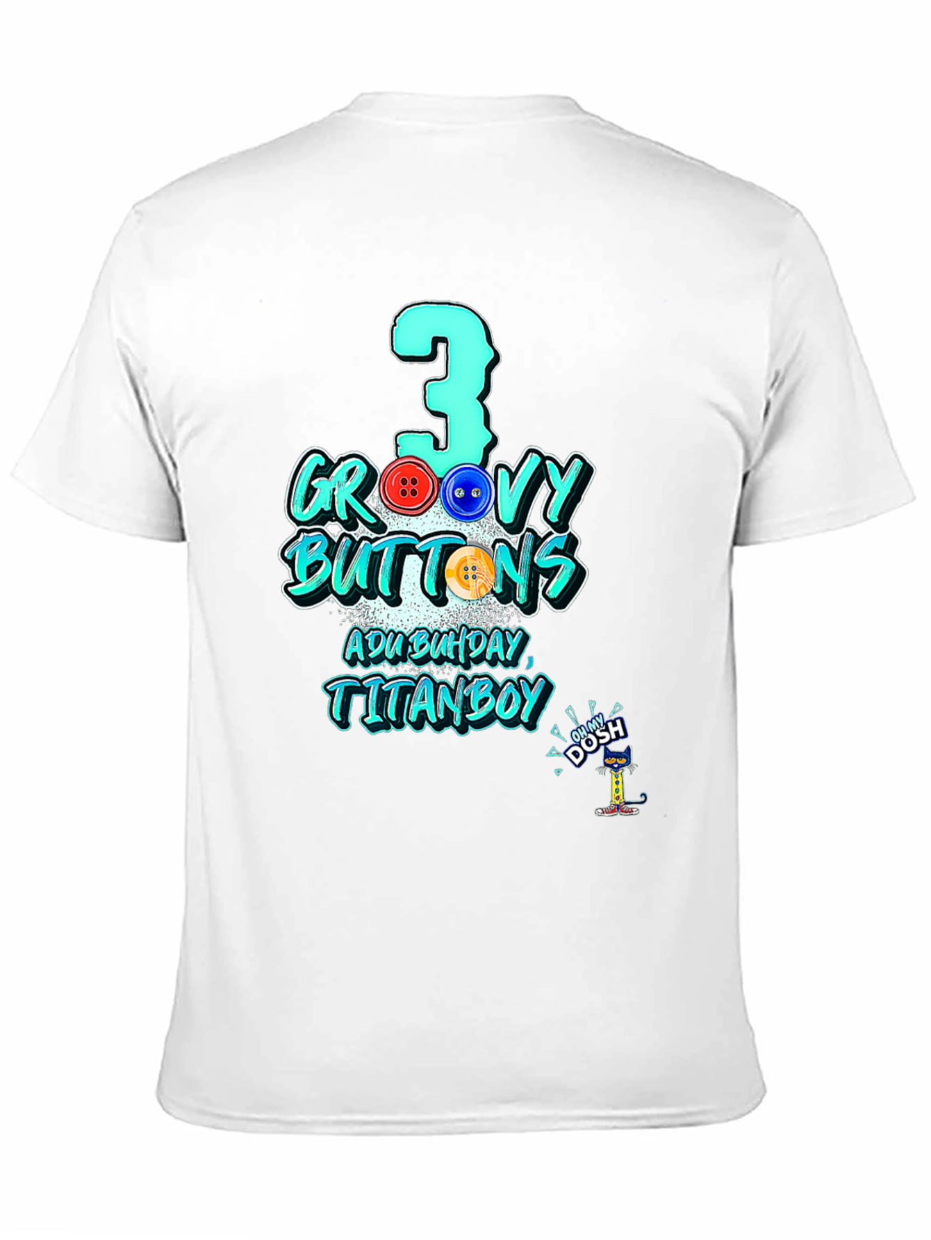 Black Groovy 3 Buttons T-Shirt Birthday Gift view 11