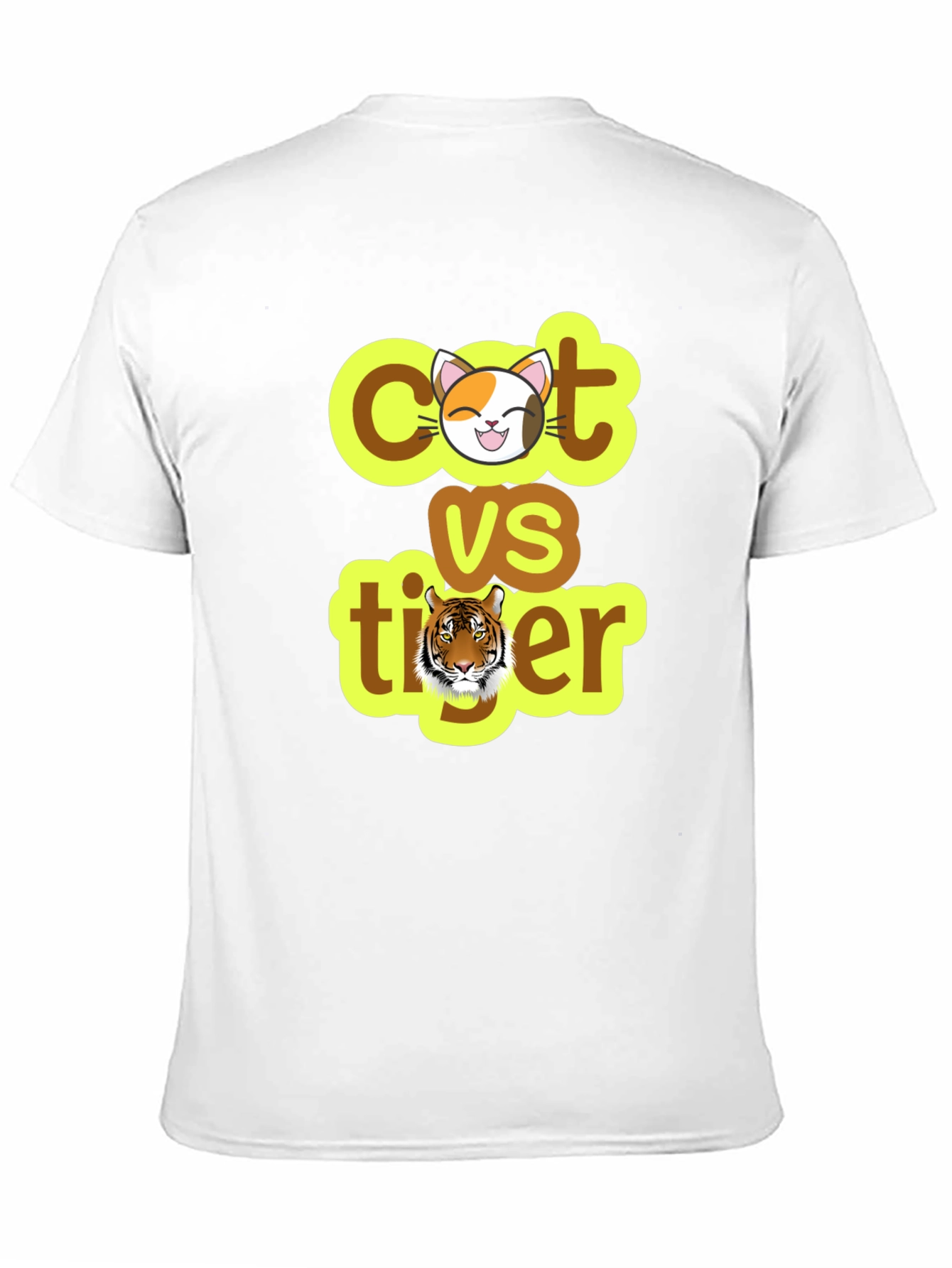 Black Cat vs Tiger Graphic T-Shirt view 11