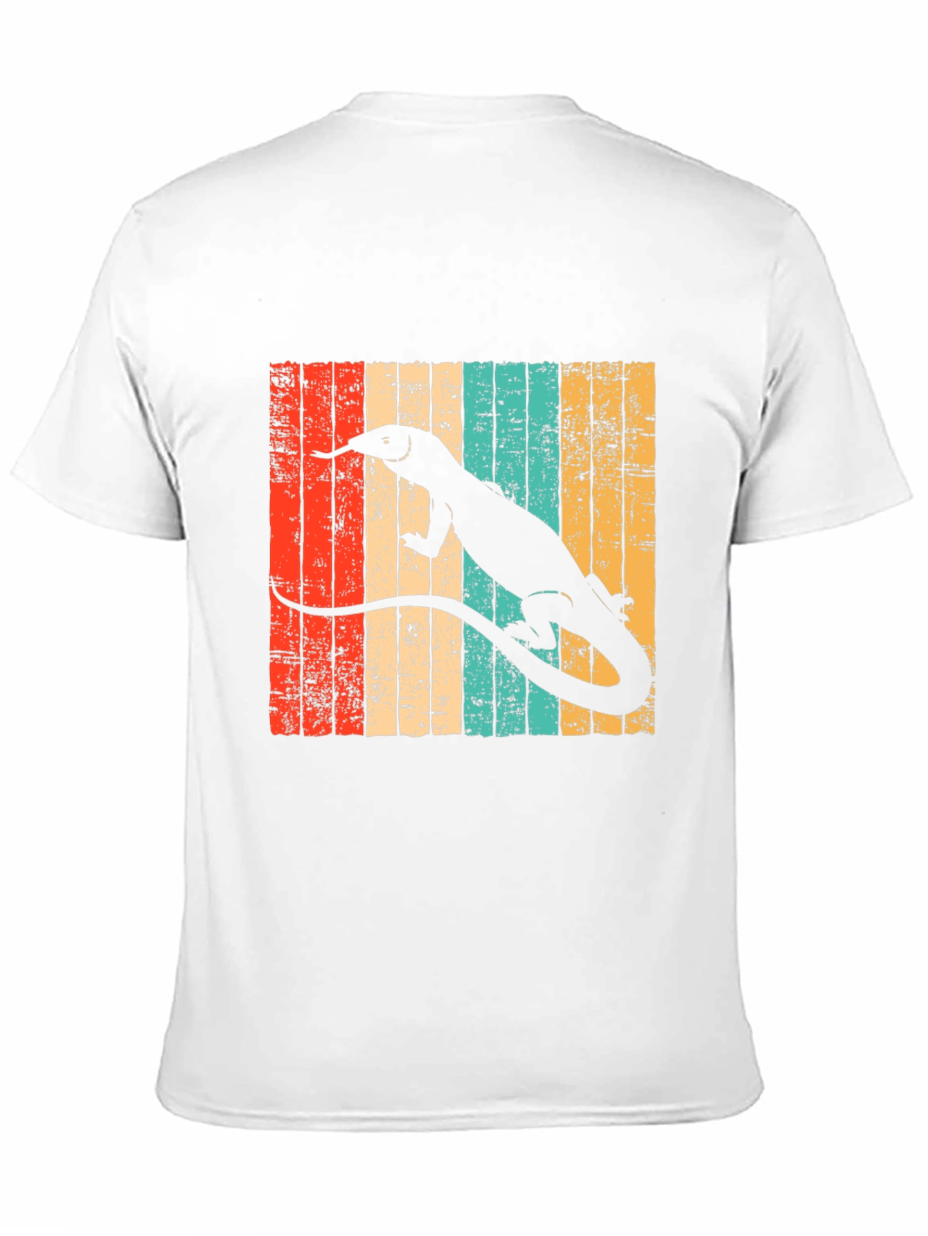 Black Retro Reptile T-Shirt: Lizard Design Tee view 11