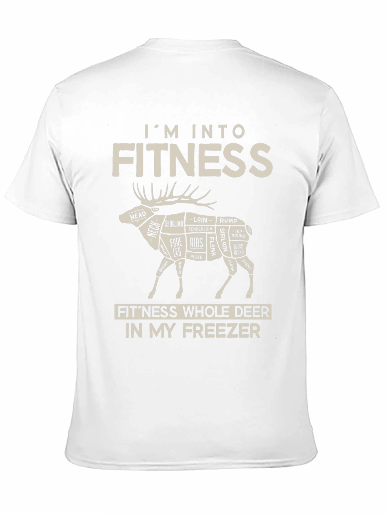Black Fitness Deer Graphic T-Shirt view 11