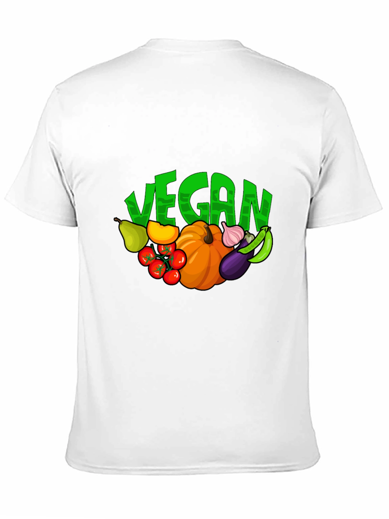 Black Vegan Vegetable Graphic Print T-Shirt view 11