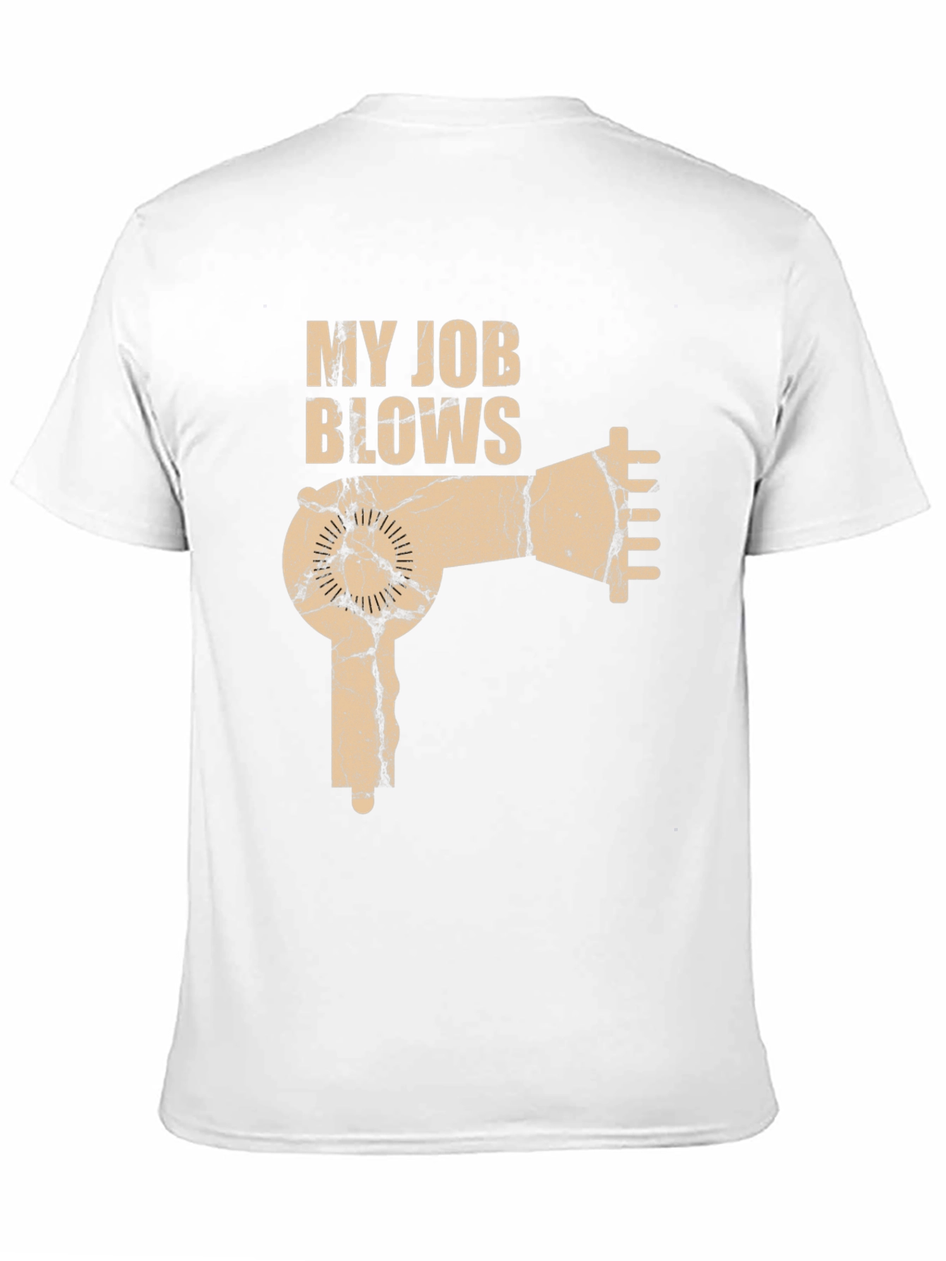 Black My Job Blows T-Shirt - Hair Dryer Graphic Tee view 11