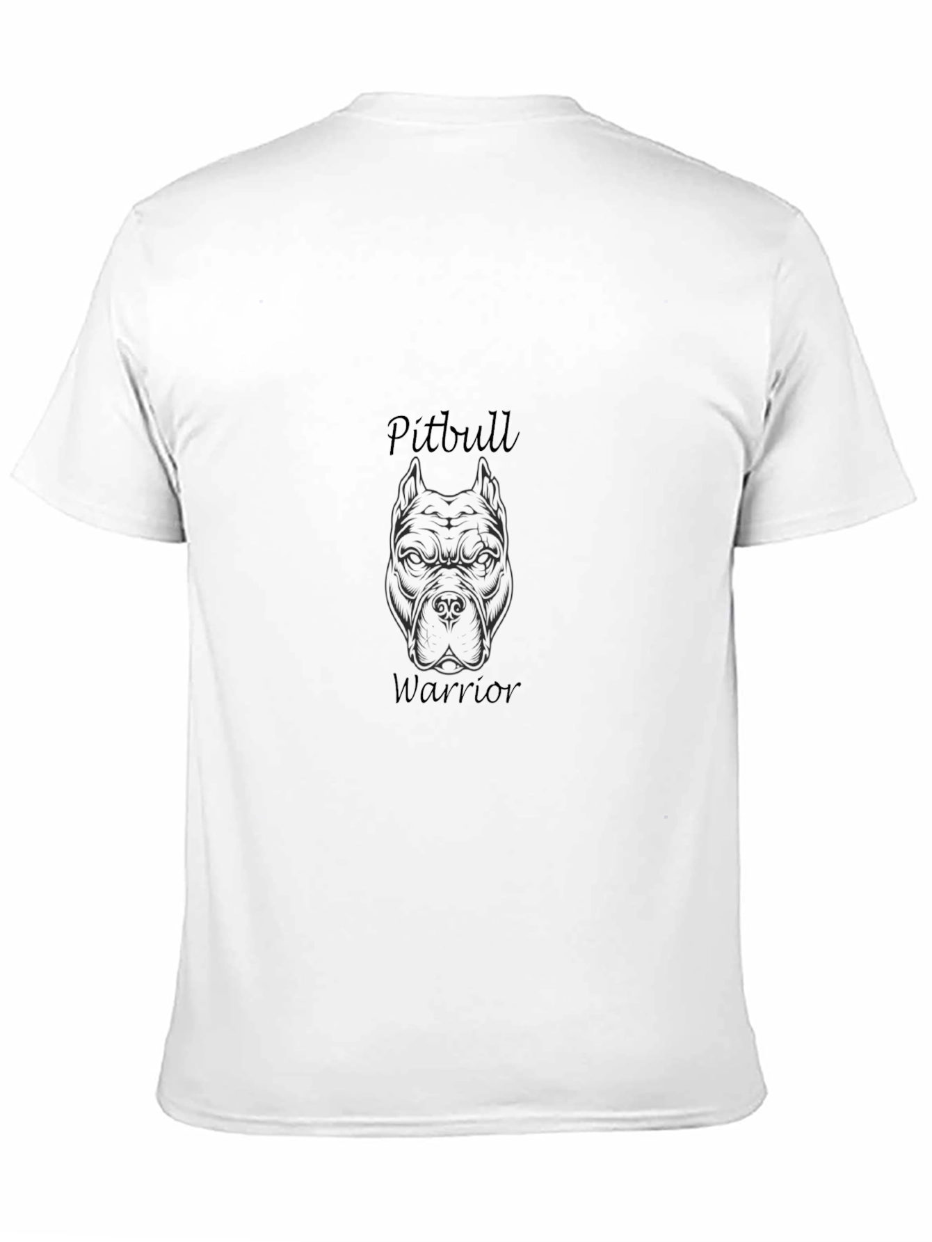 Black Pitbull Warrior Black T-Shirt view 11