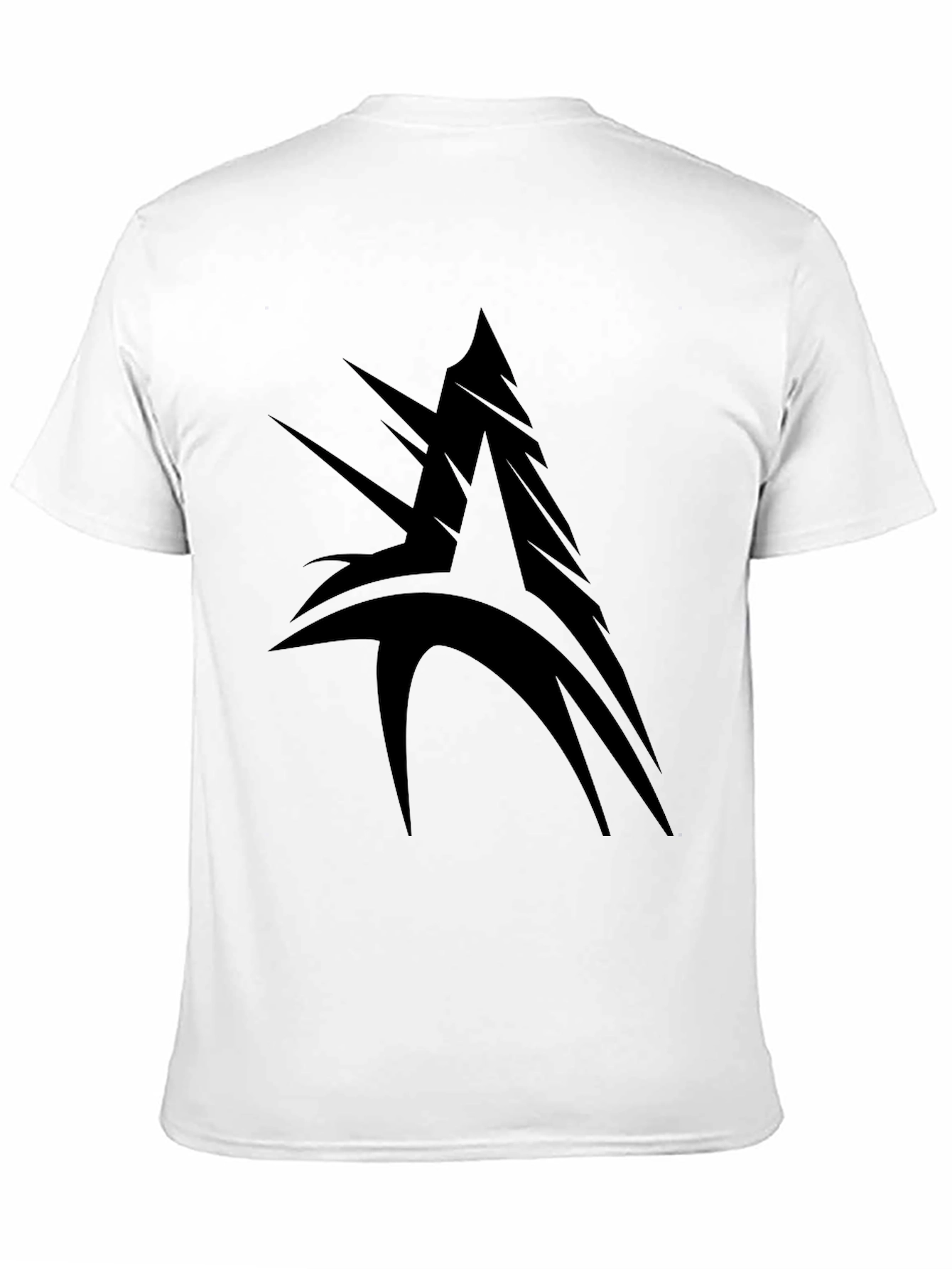 Black Men's Black Graphic Tee - Abstract Design view 11