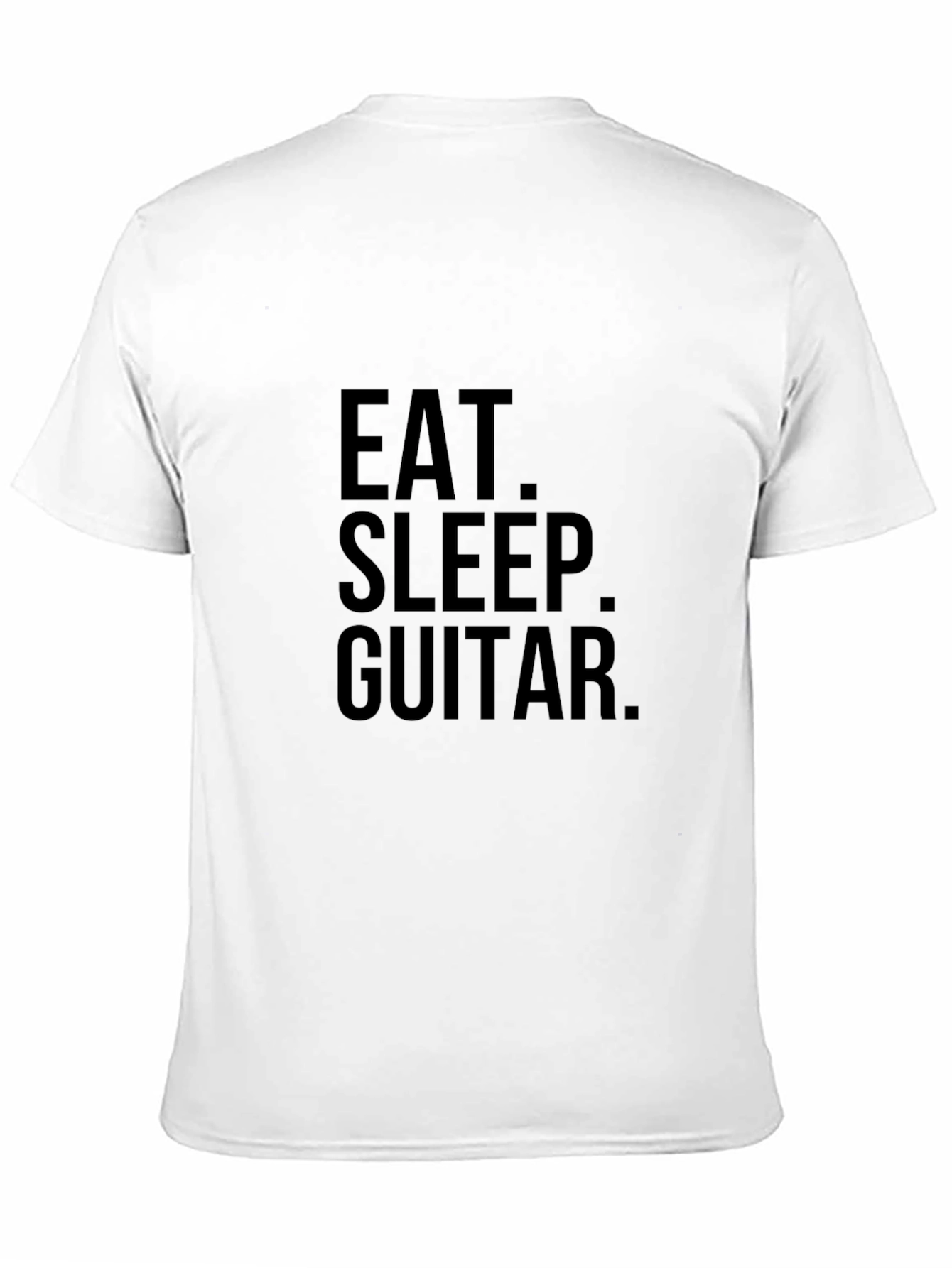 Black Eat Sleep Guitar Black Graphic Tee Shirt view 11