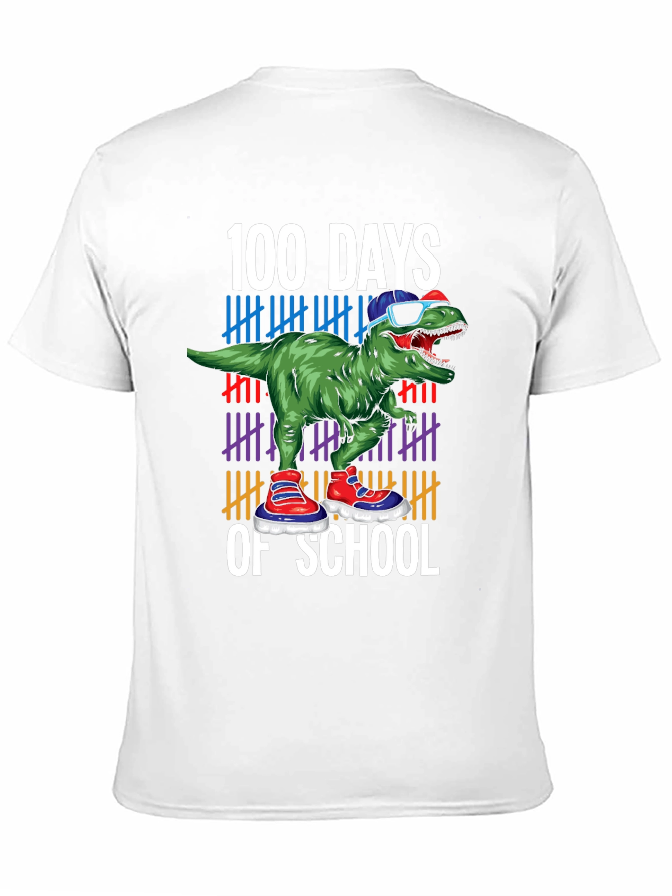 Black 100 Days of School Dinosaur T-Shirt view 11