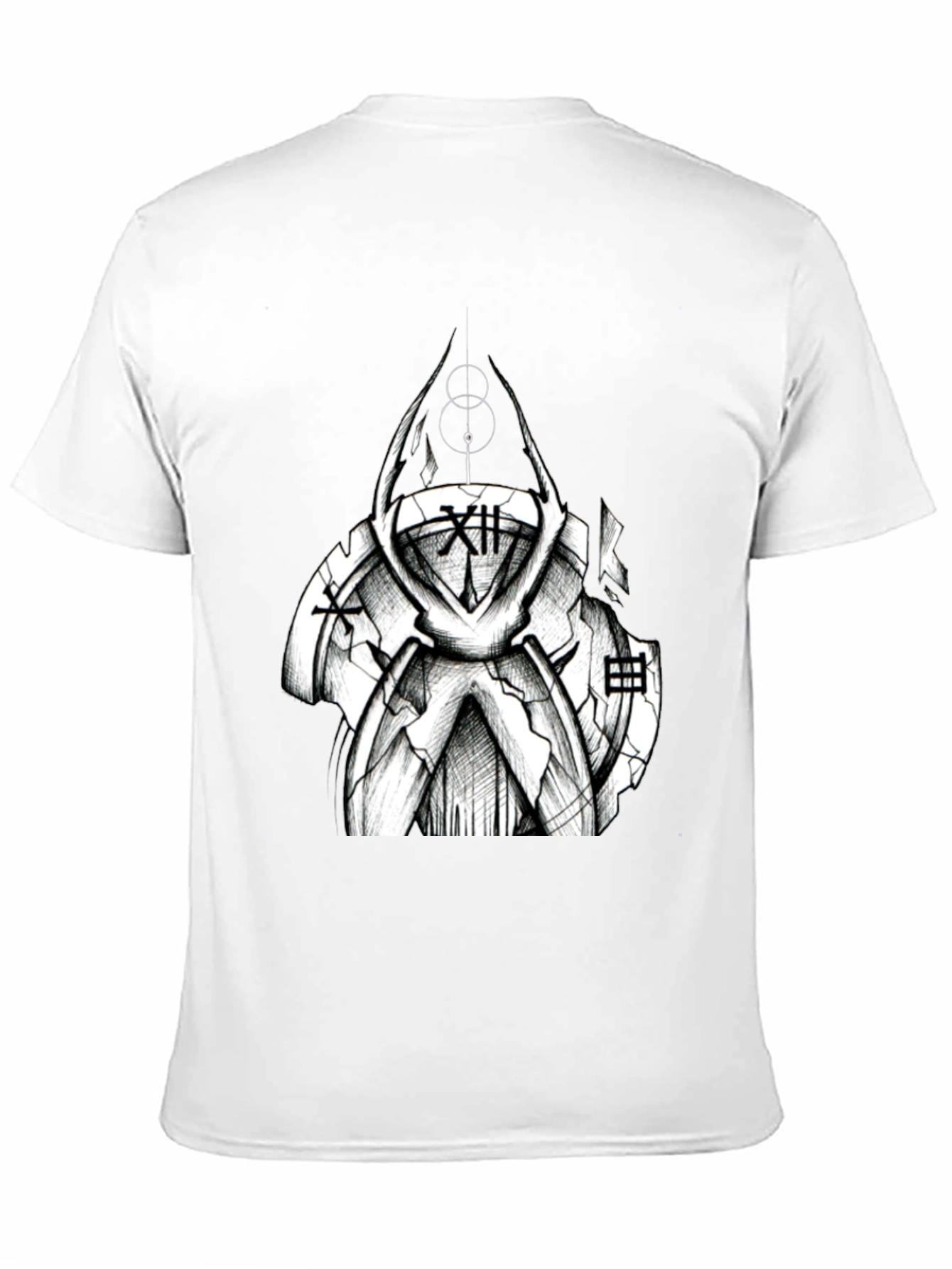 Black Abstract Clockwork T-Shirt - Unique Graphic Tee view 11