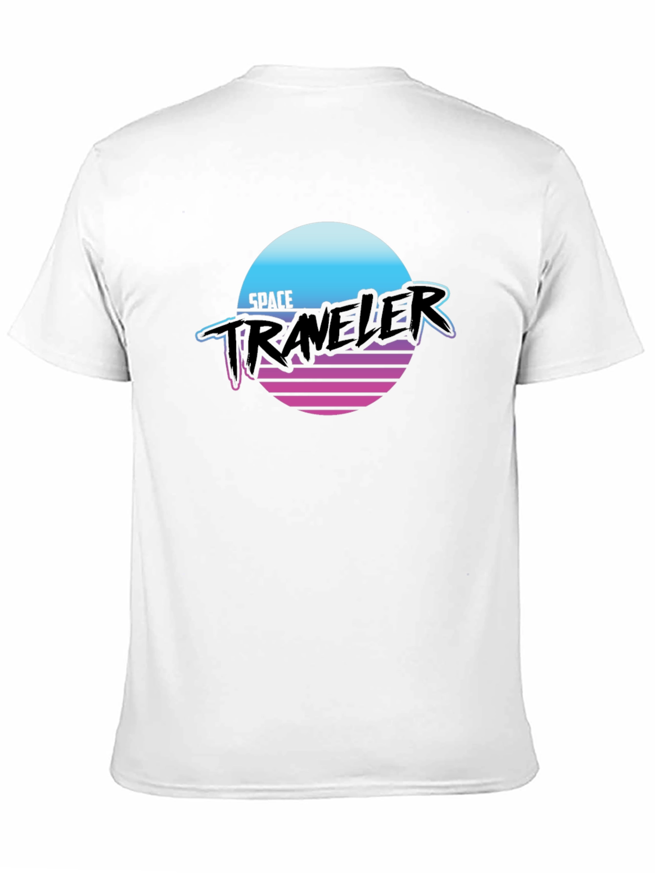 Black Retro Space Traveler Black T-Shirt - Sci-Fi Graphic Tee view 11