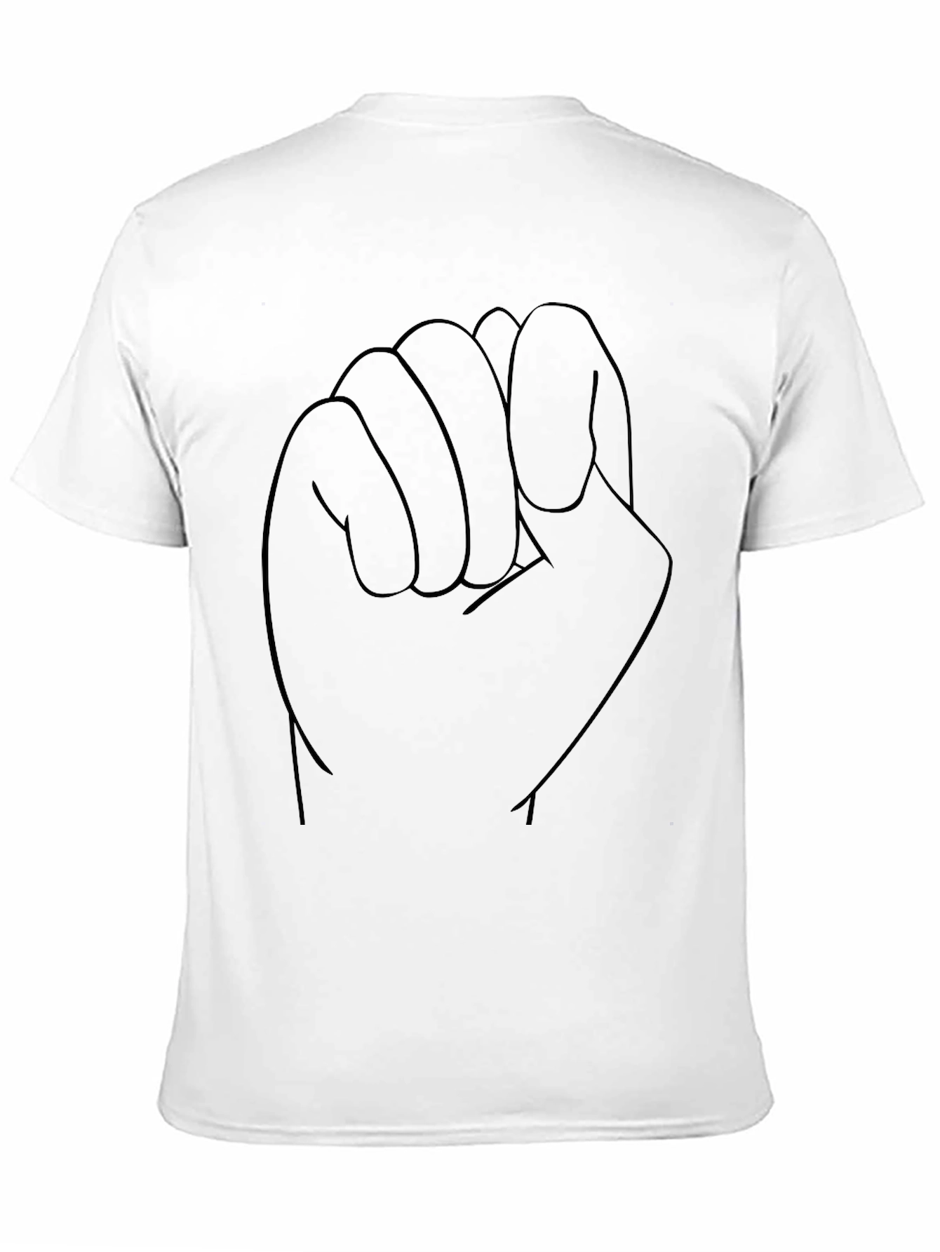 Black Fist Outline Graphic Black Tee - Modern Style view 11