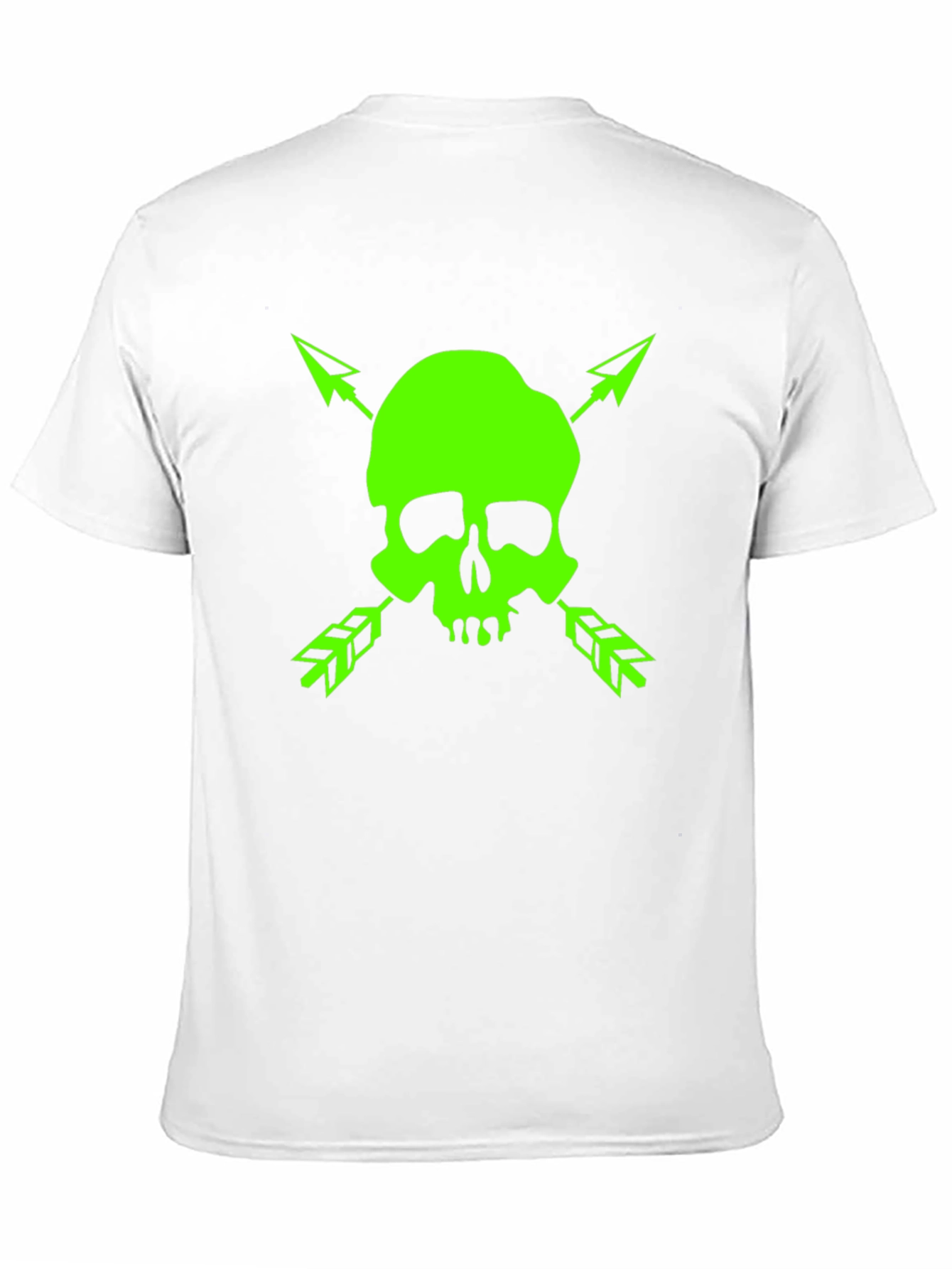 Black Skull & Arrows Graphic Tee - Bold Black T-Shirt view 11