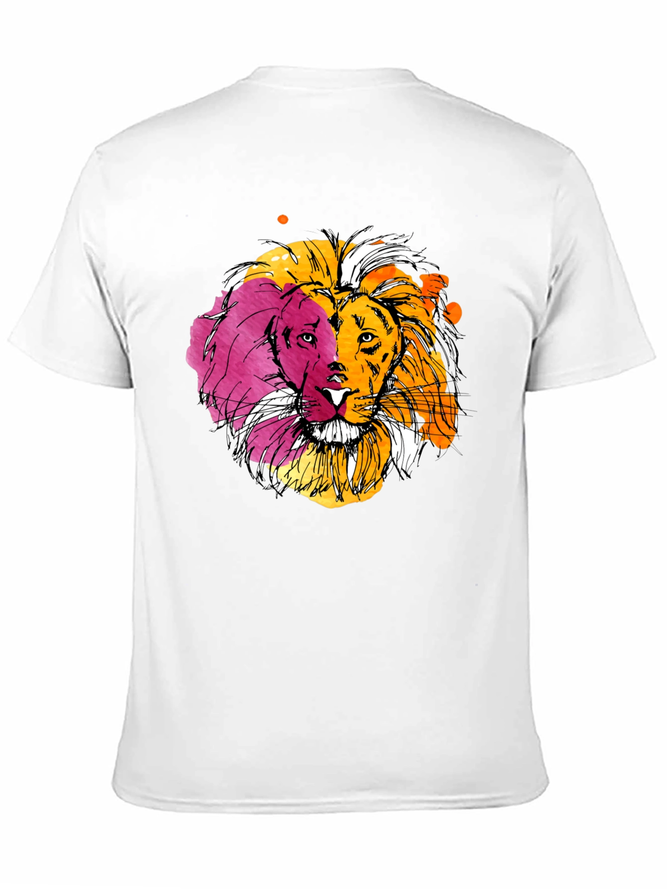 Black Lion Graphic Print Black T-Shirt view 11