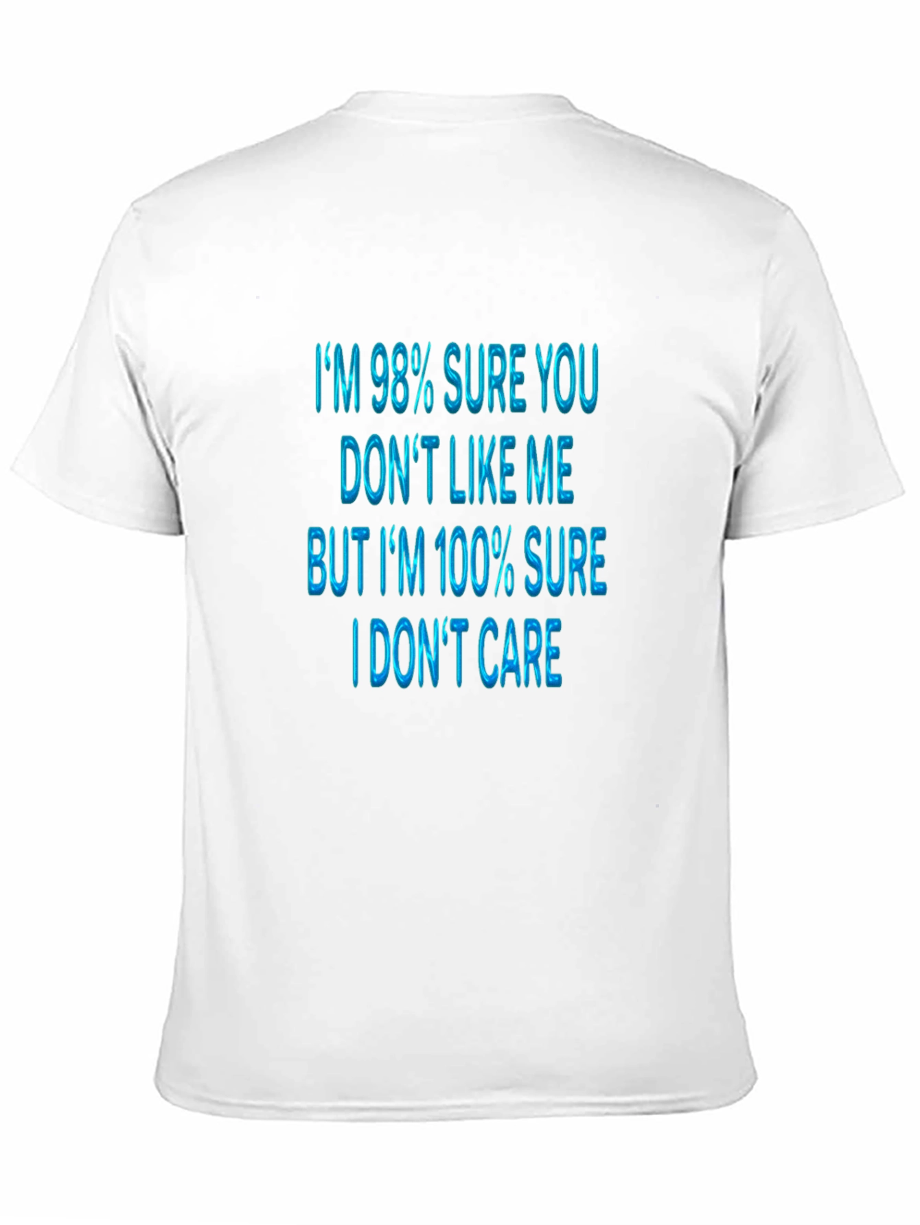 Black I Don't Care T-Shirt Sarcastic Graphic Tee view 11