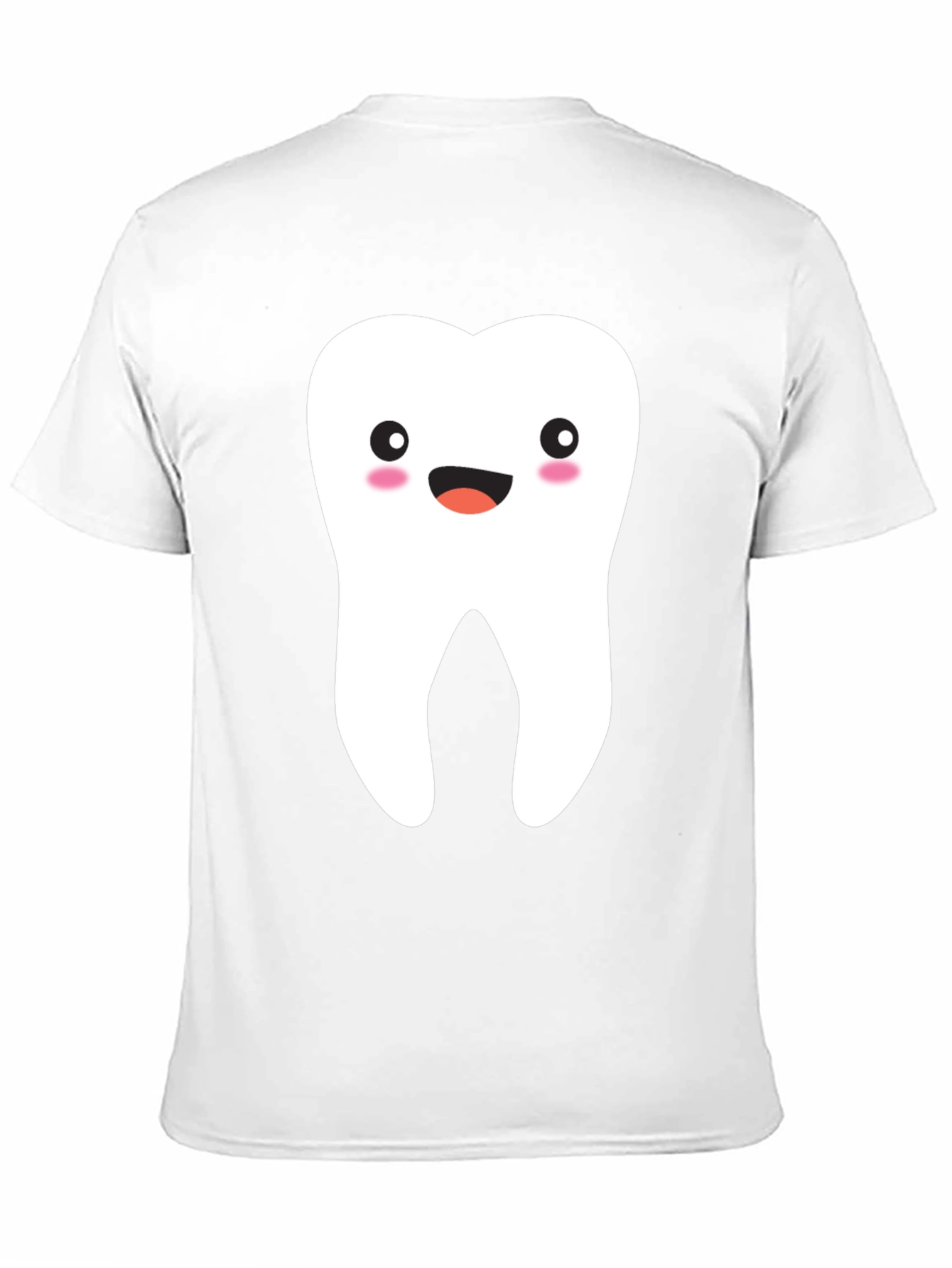 Black Cute Tooth Graphic Tee - Black Cotton T-Shirt view 11