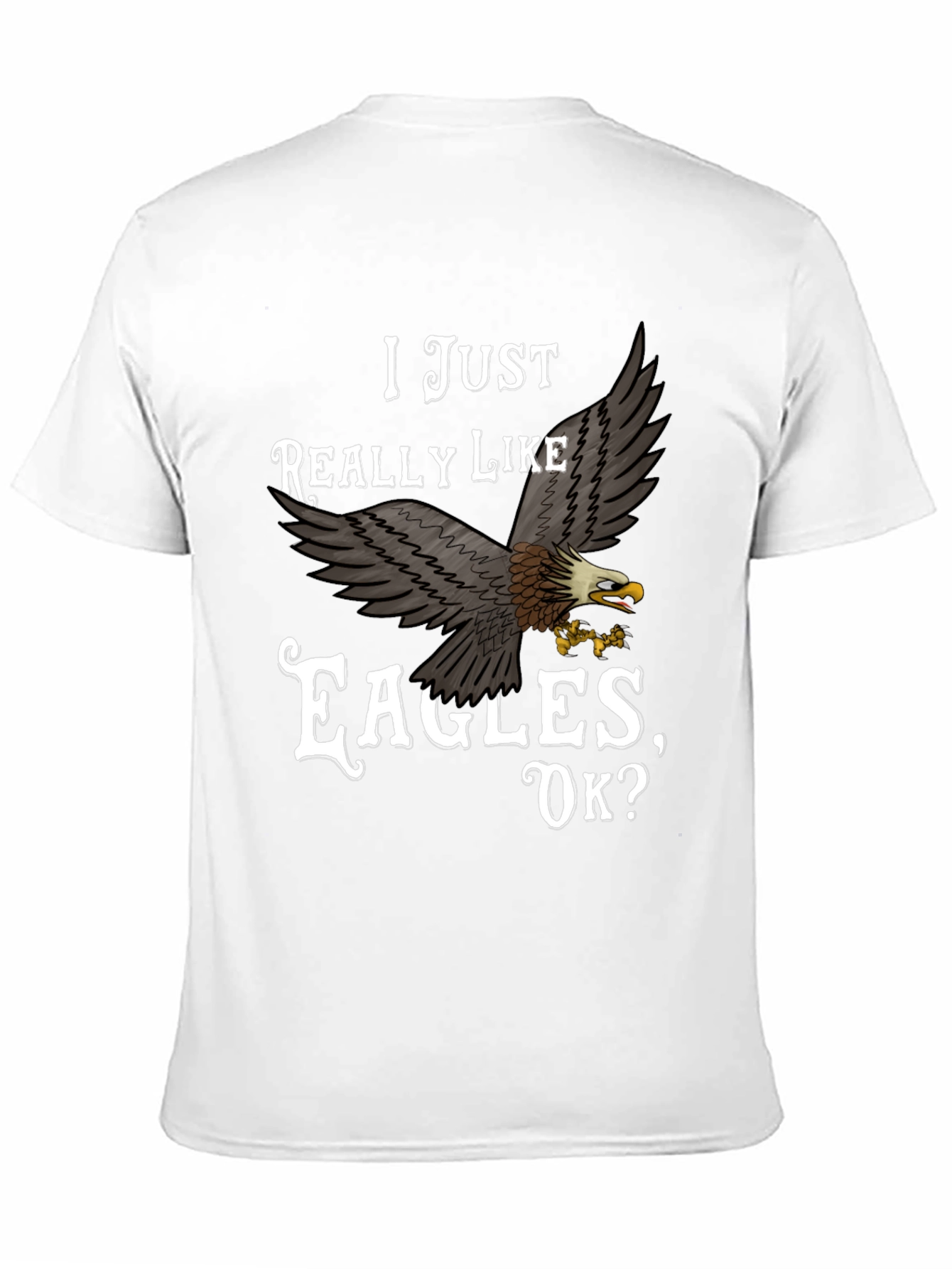 Black I Just Really Like Eagles T-Shirt view 11