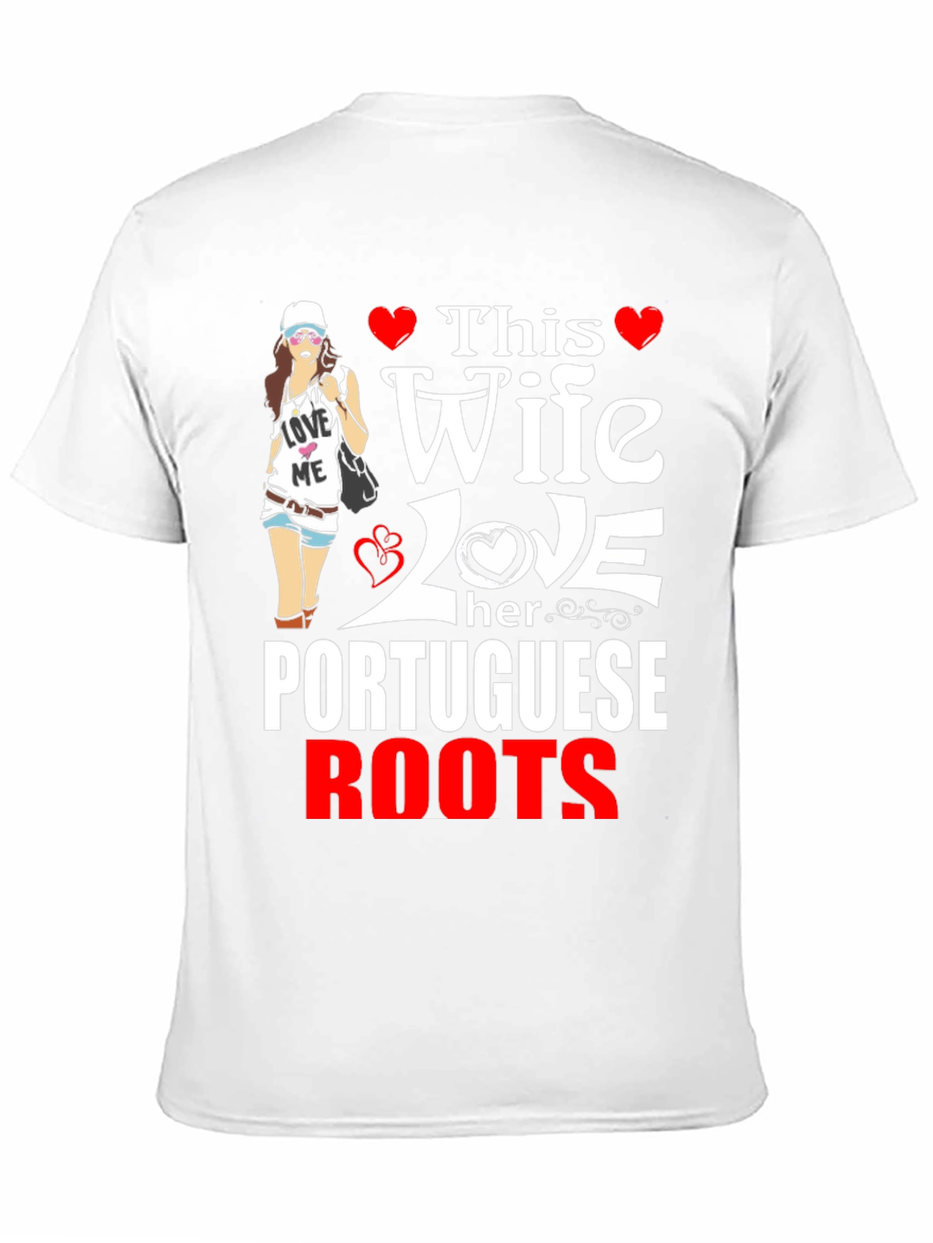 Black Wife Loves Portuguese Roots T-Shirt view 11