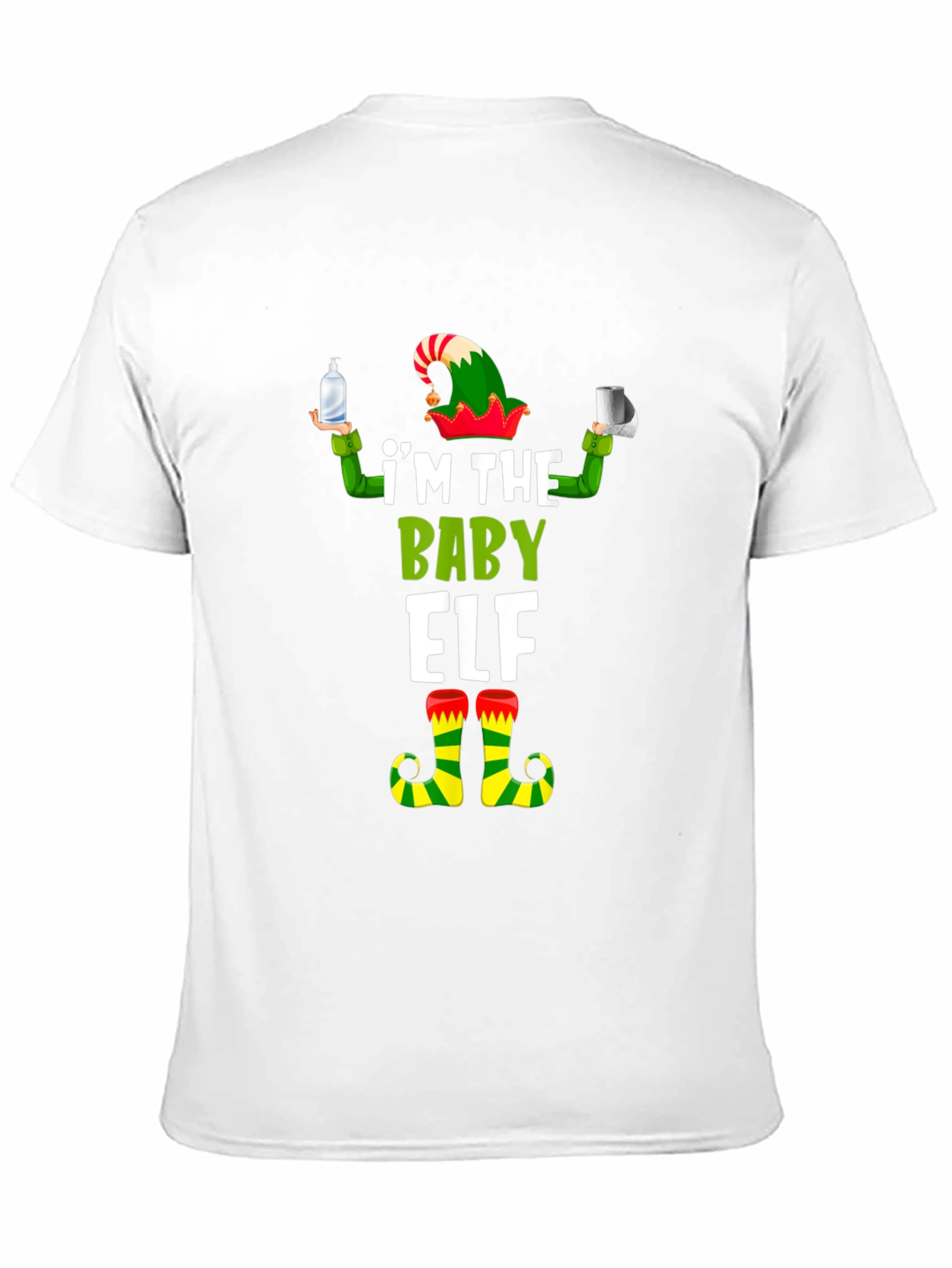 Black I'm the Baby Elf T-Shirt view 11