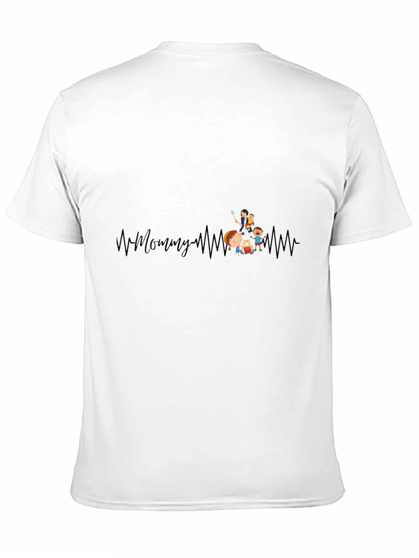 Black Mommy Heartbeat T-Shirt - Perfect Gift for Mom view 11