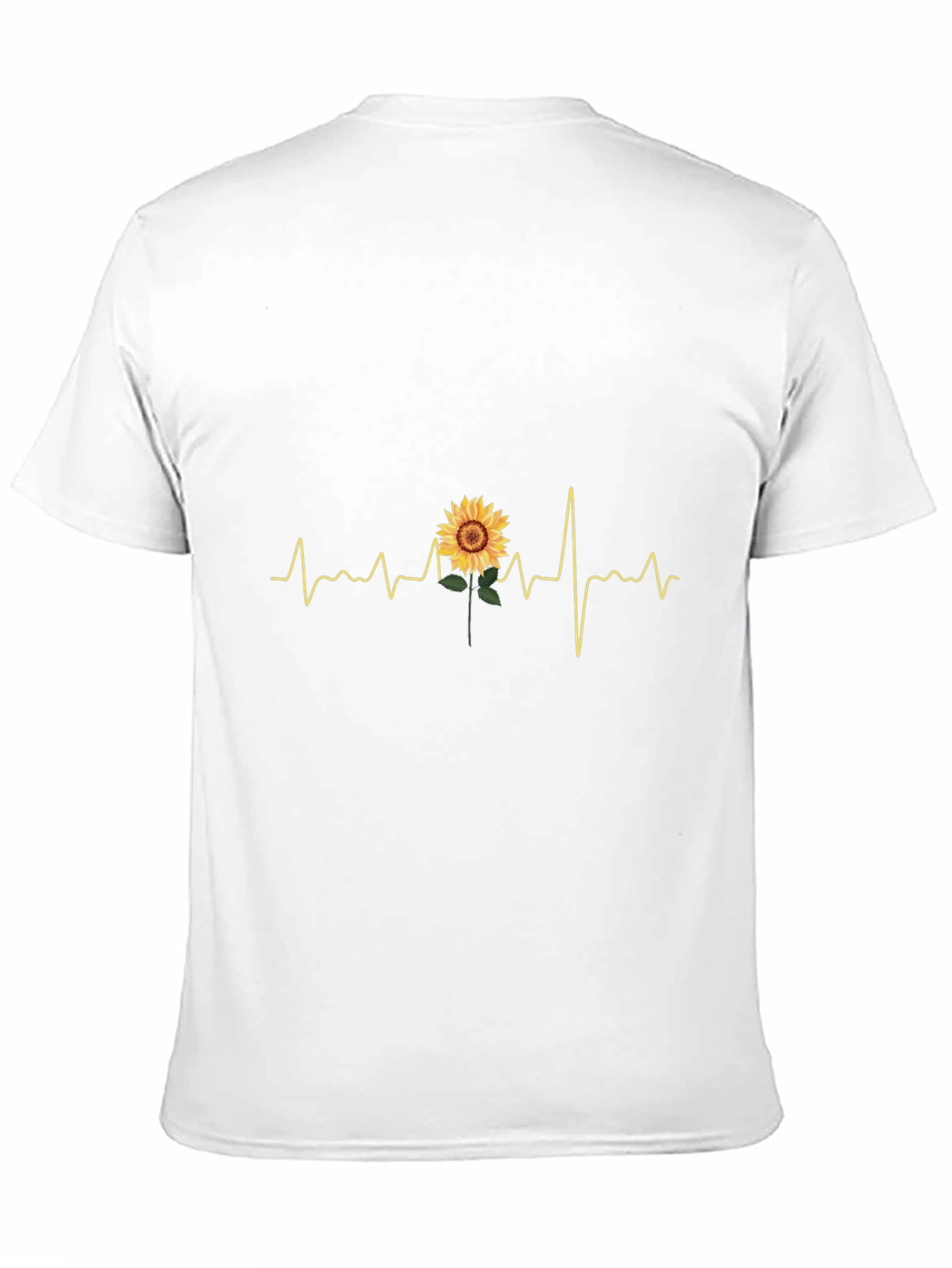 Black Sunflower Heartbeat T-Shirt - Black view 11