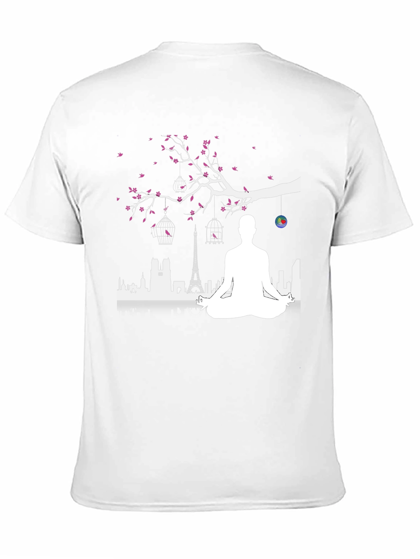 Black Meditative Paris T-Shirt view 11