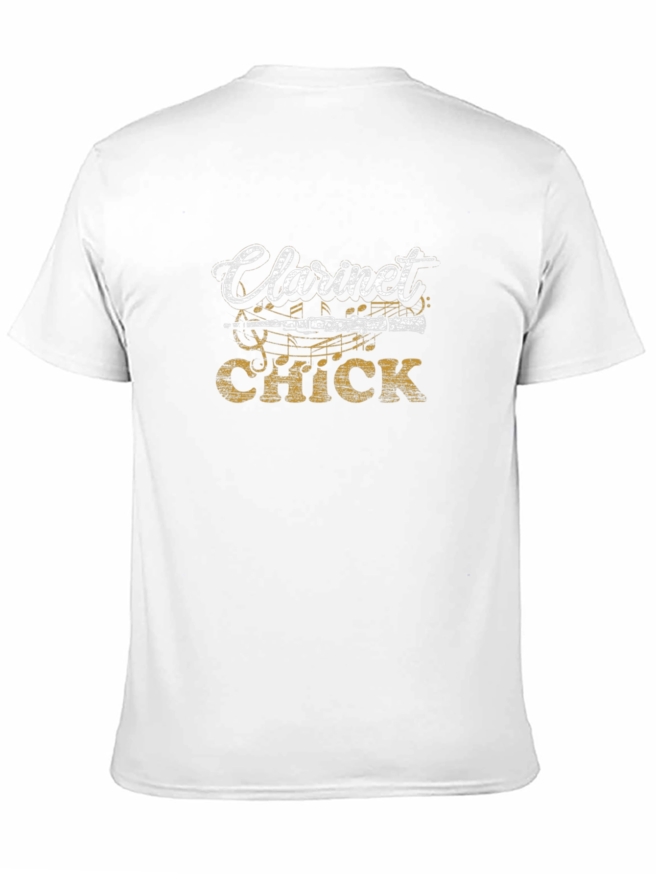 Black Clarinet Chick Graphic T-Shirt - Music Lover Tee view 11