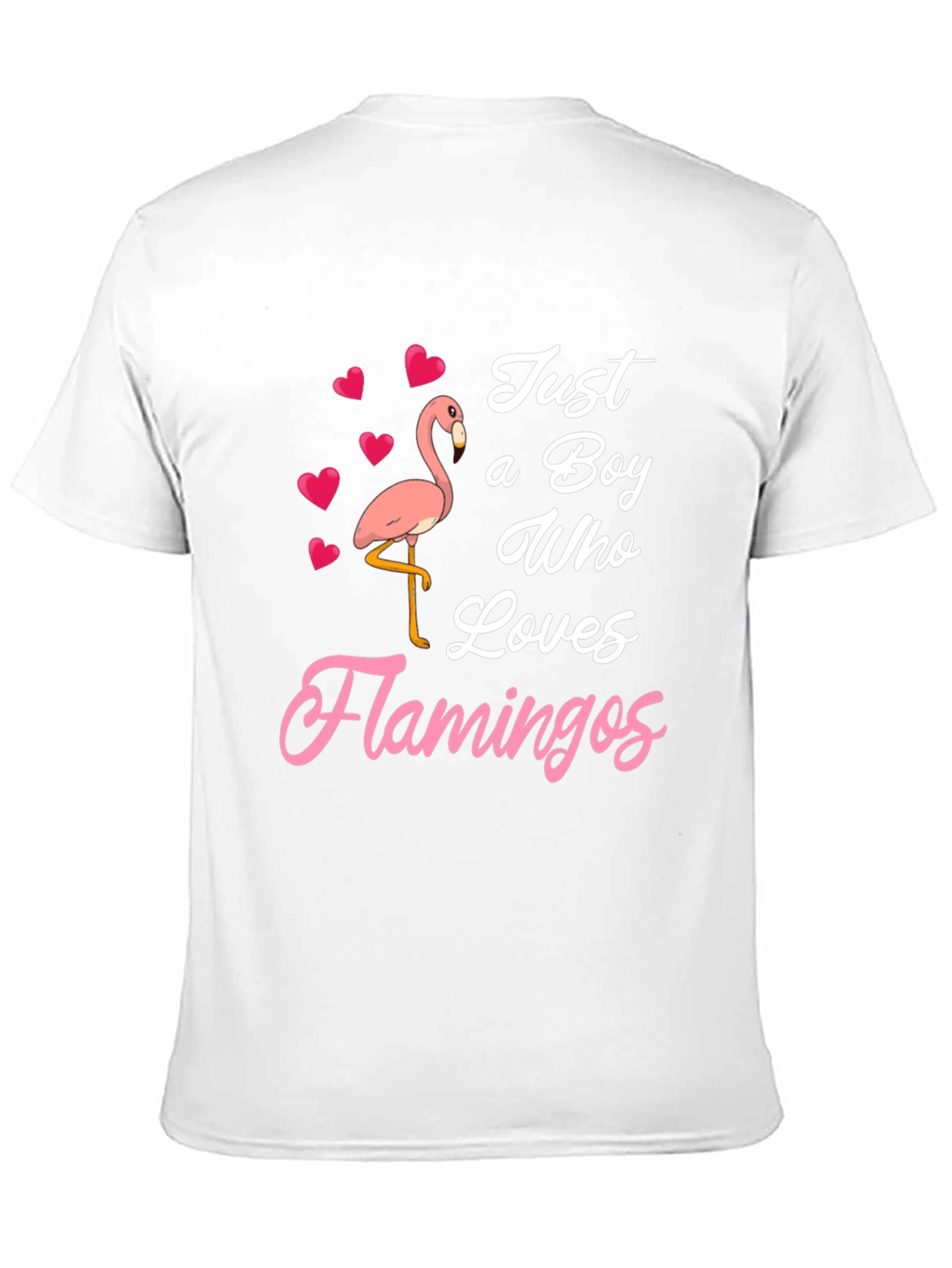 Black Just A Boy Who Loves Flamingos T-Shirt view 11