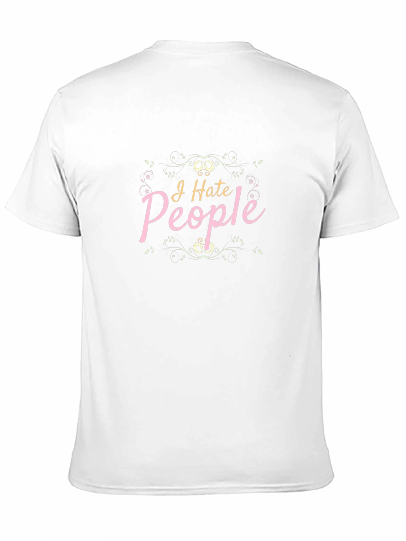 Black I Hate People Graphic Tee - Unisex Black T-Shirt view 11