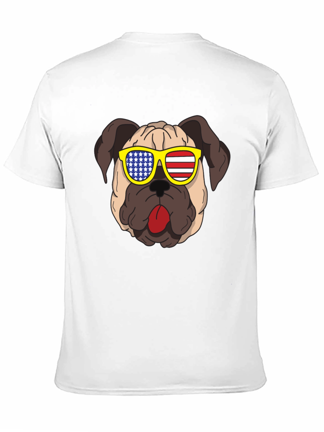 Black Patriotic Pug T-Shirt - USA Dog Tee view 11
