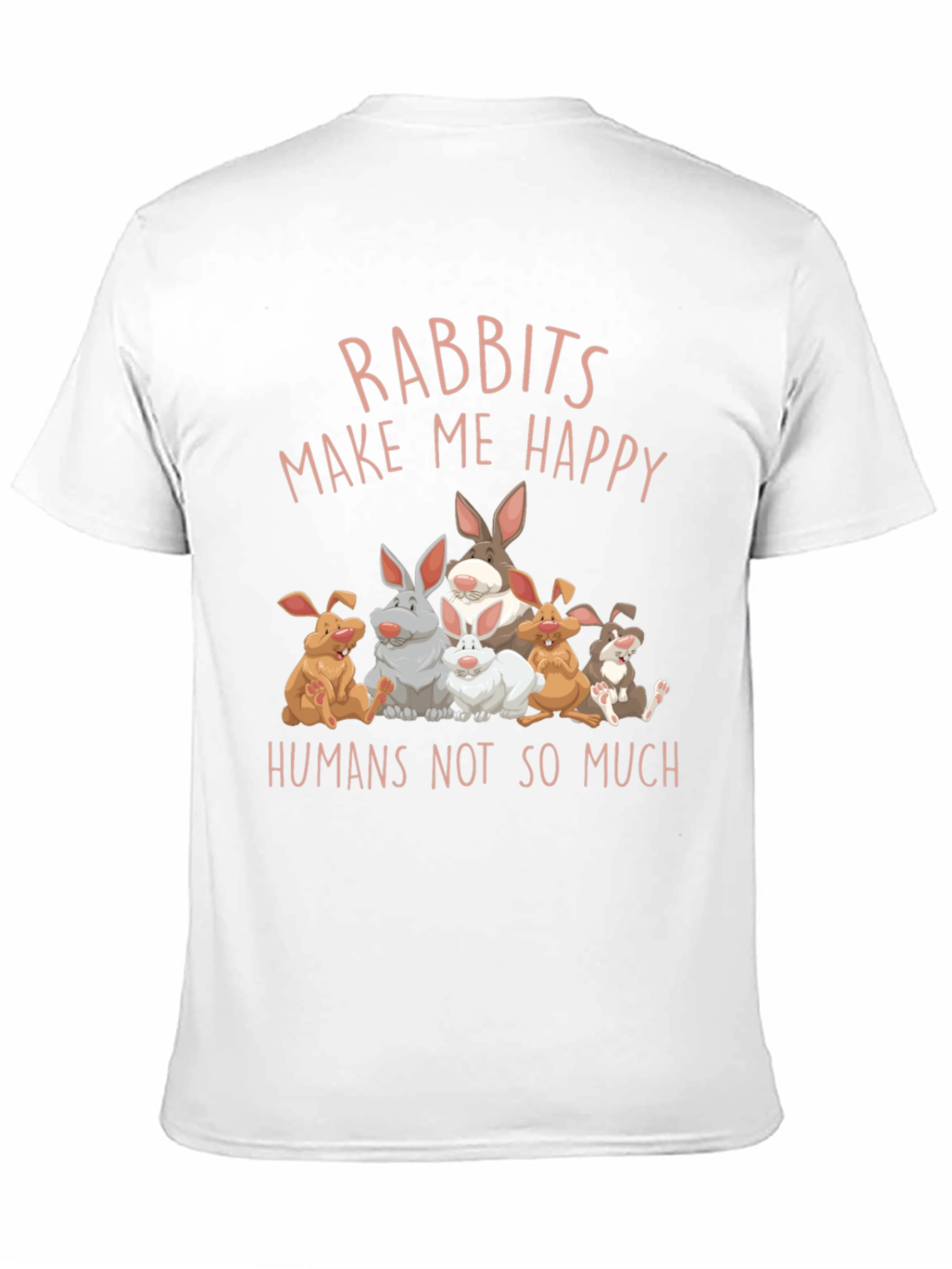 Black Rabbits Make Me Happy Graphic Tee view 11