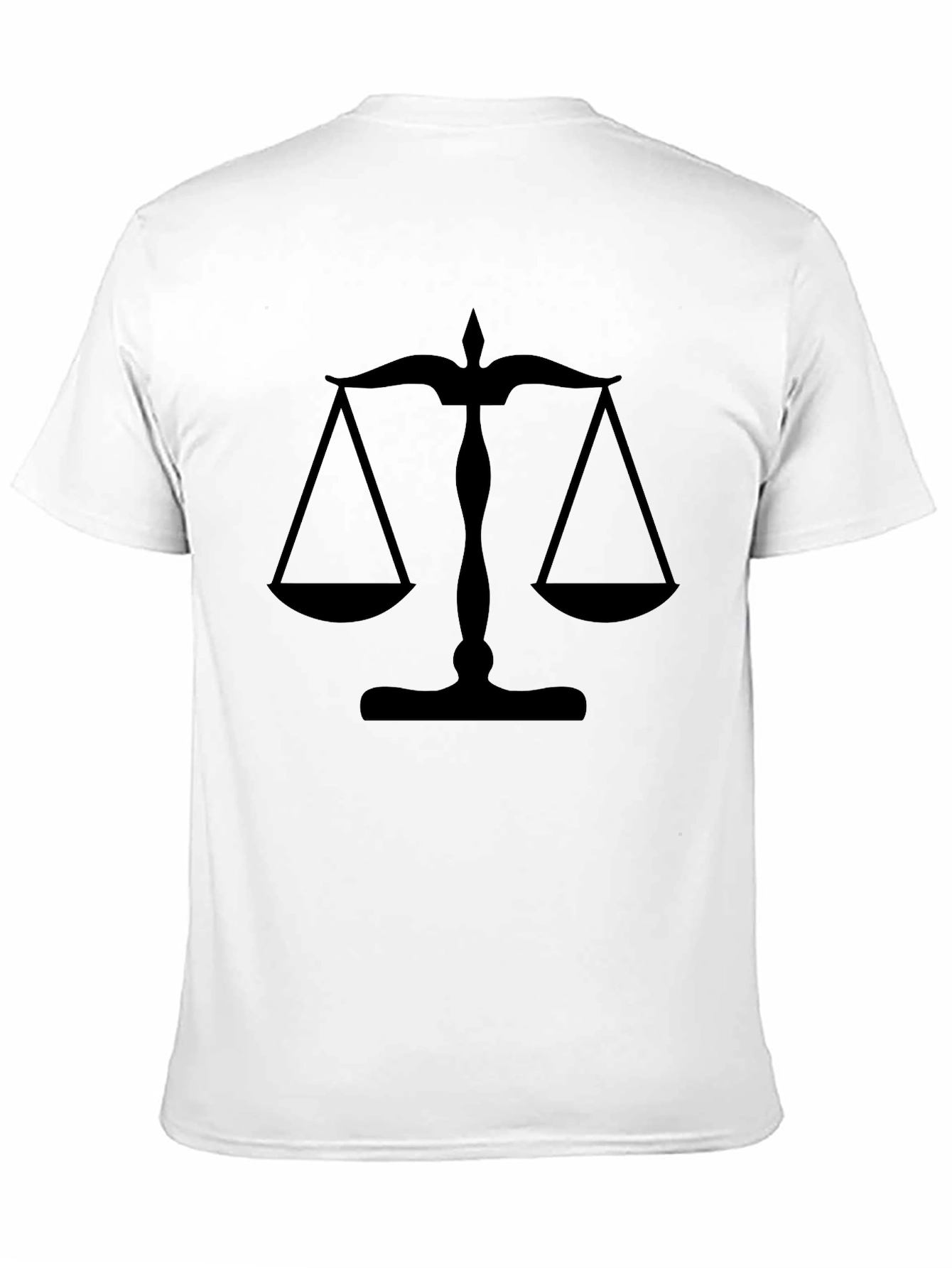 Black Scales of Justice Graphic Tee - Unisex Black T-Shirt view 11