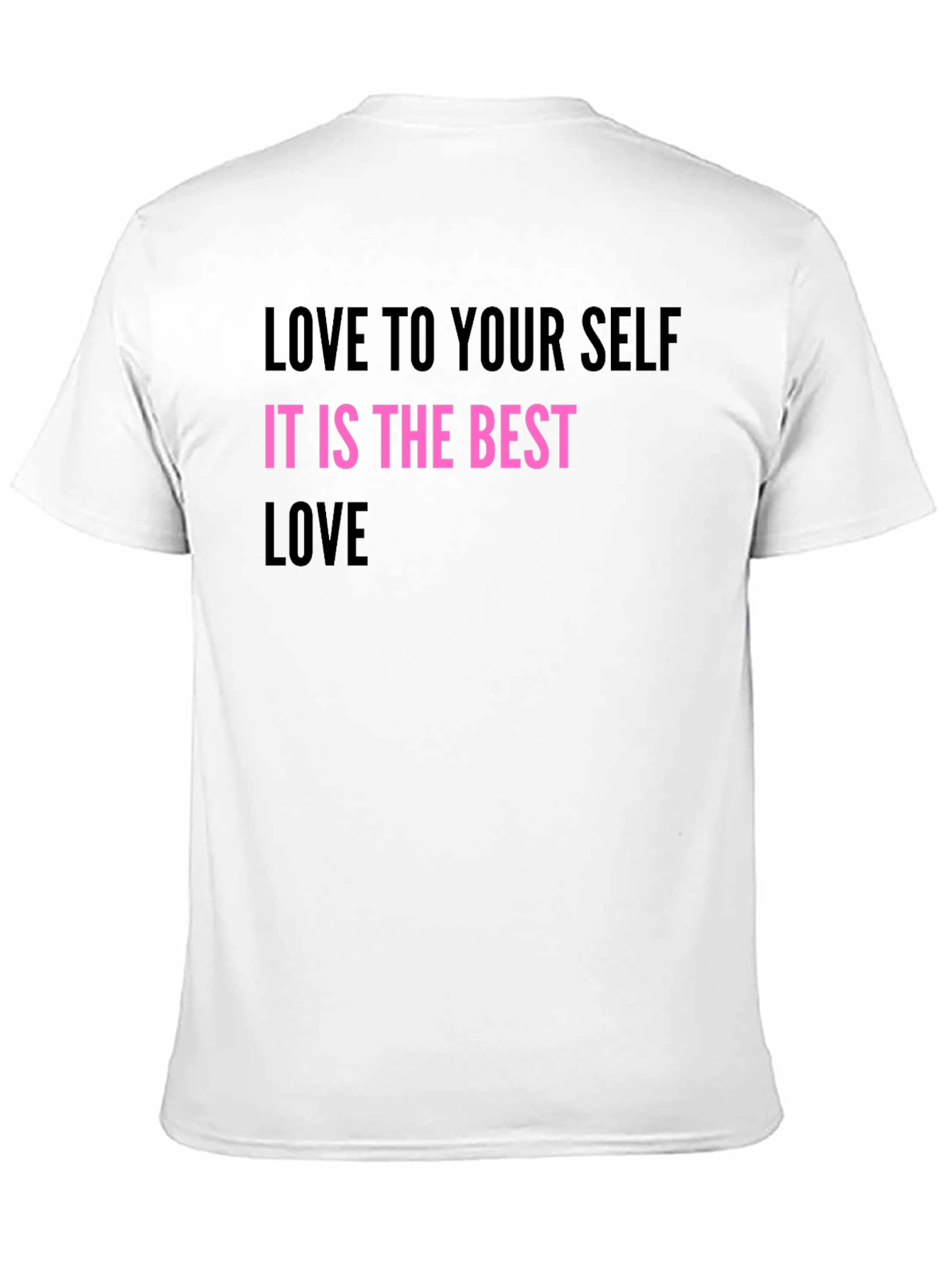 Black Love Yourself Graphic Tee - Black Crew Neck view 11