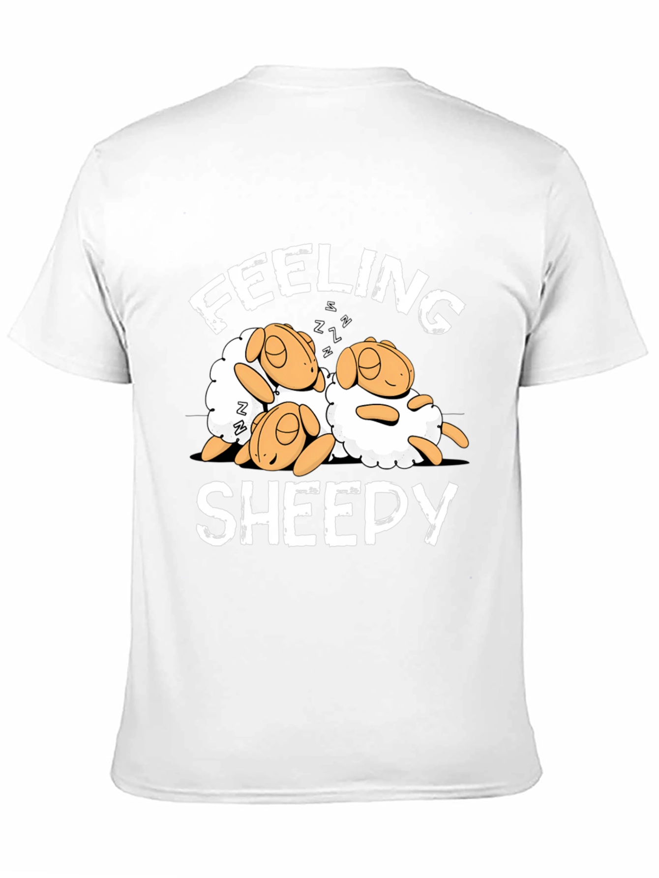 Black Feeling Sheepy Black Graphic T-Shirt view 11