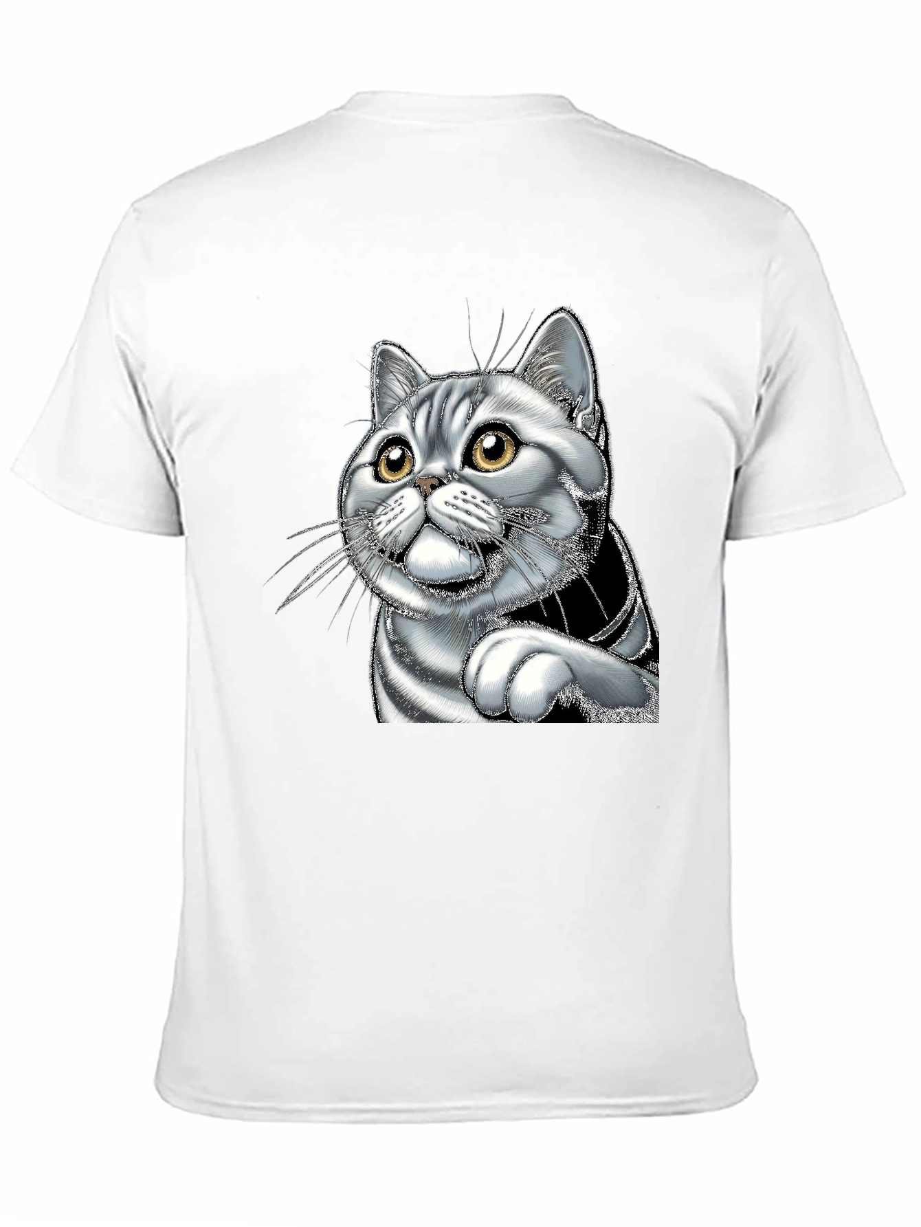 Black Cool Cat Graphic Tee - Men's Black T-Shirt view 11