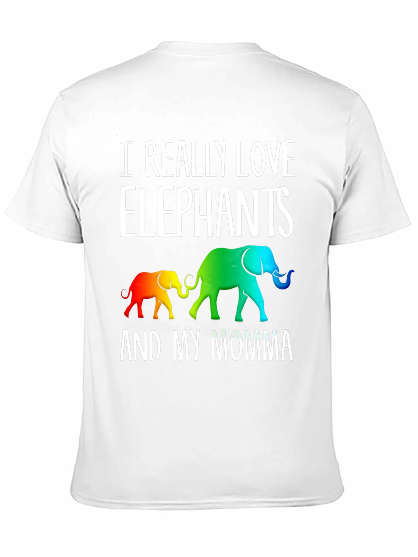 Black I Really Love Elephants And My Momma Graphic Tee view 11