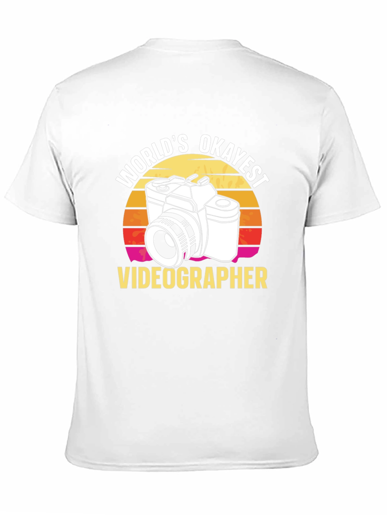 Black World's Okayest Videographer T-Shirt view 11