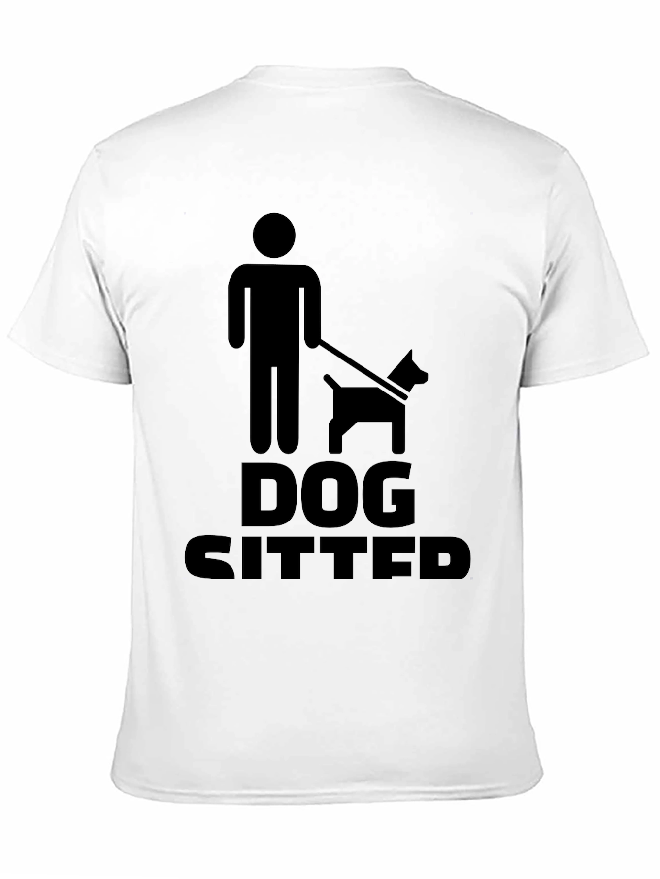 Black Dog Sitter Graphic Tee - Black Crew Neck T-Shirt view 11