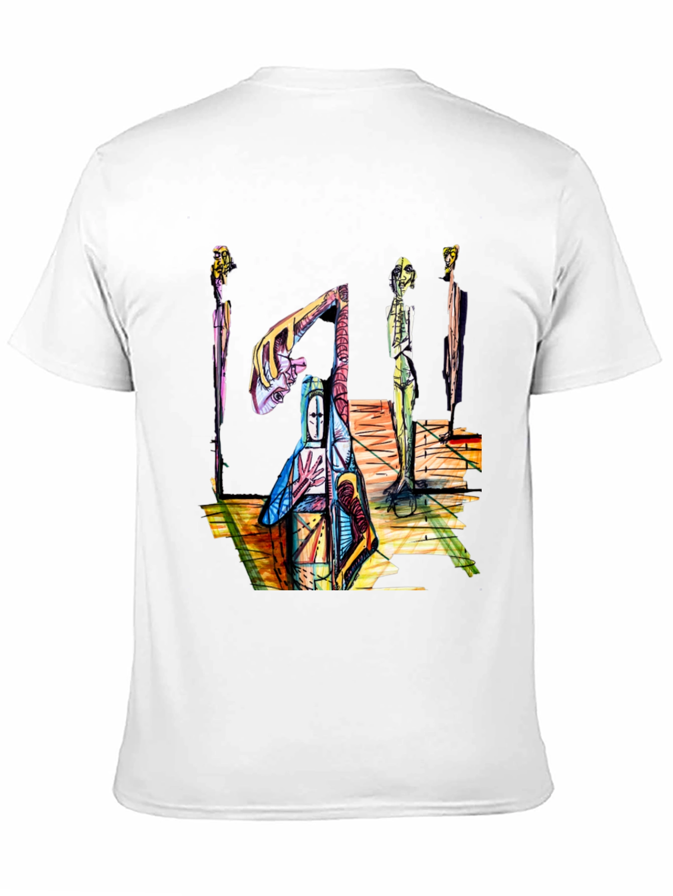 Black Abstract Art Graphic T-Shirt - Unique Design view 11