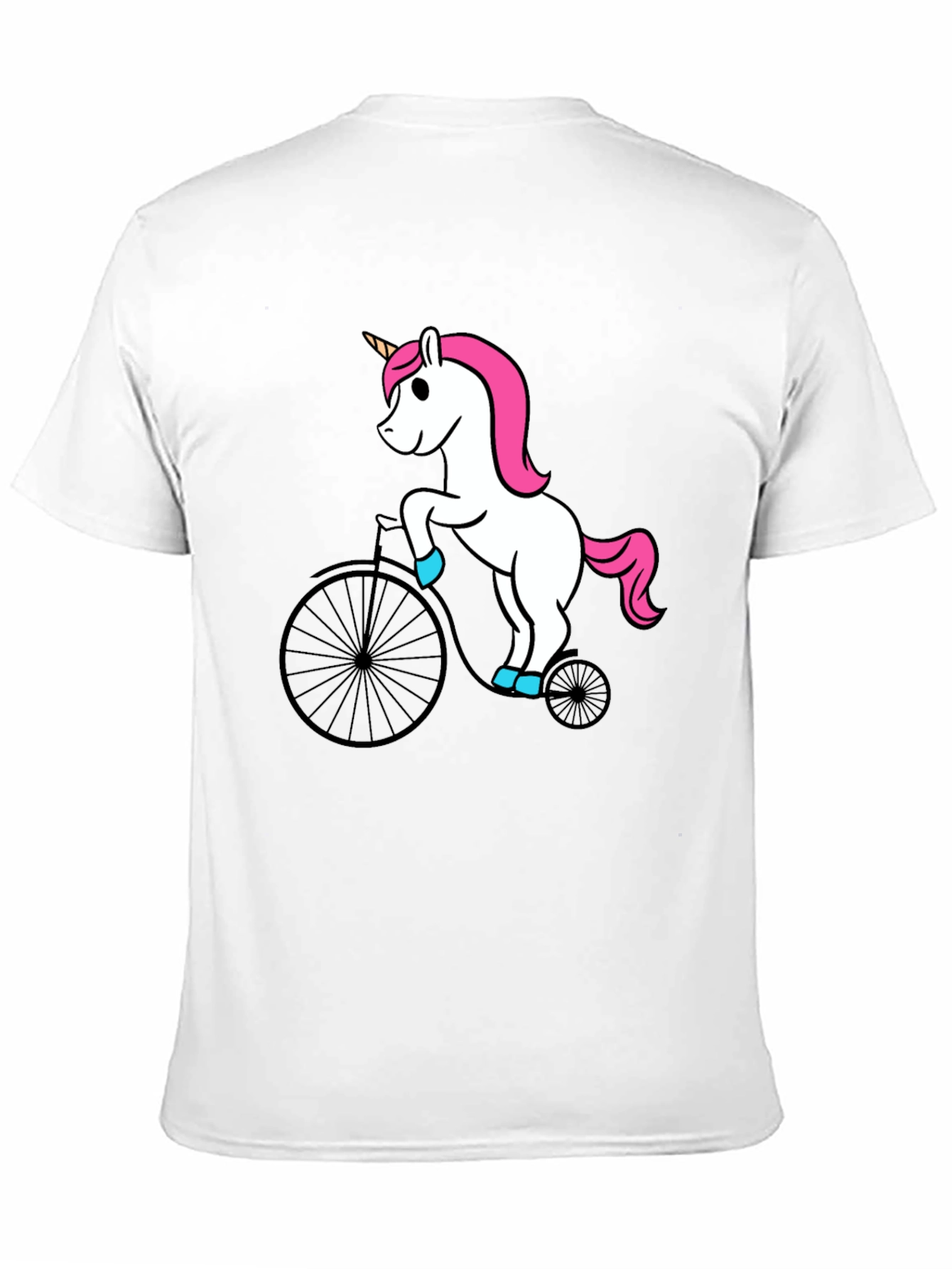 Black Unicorn on Bike Graphic Tee - Black view 11