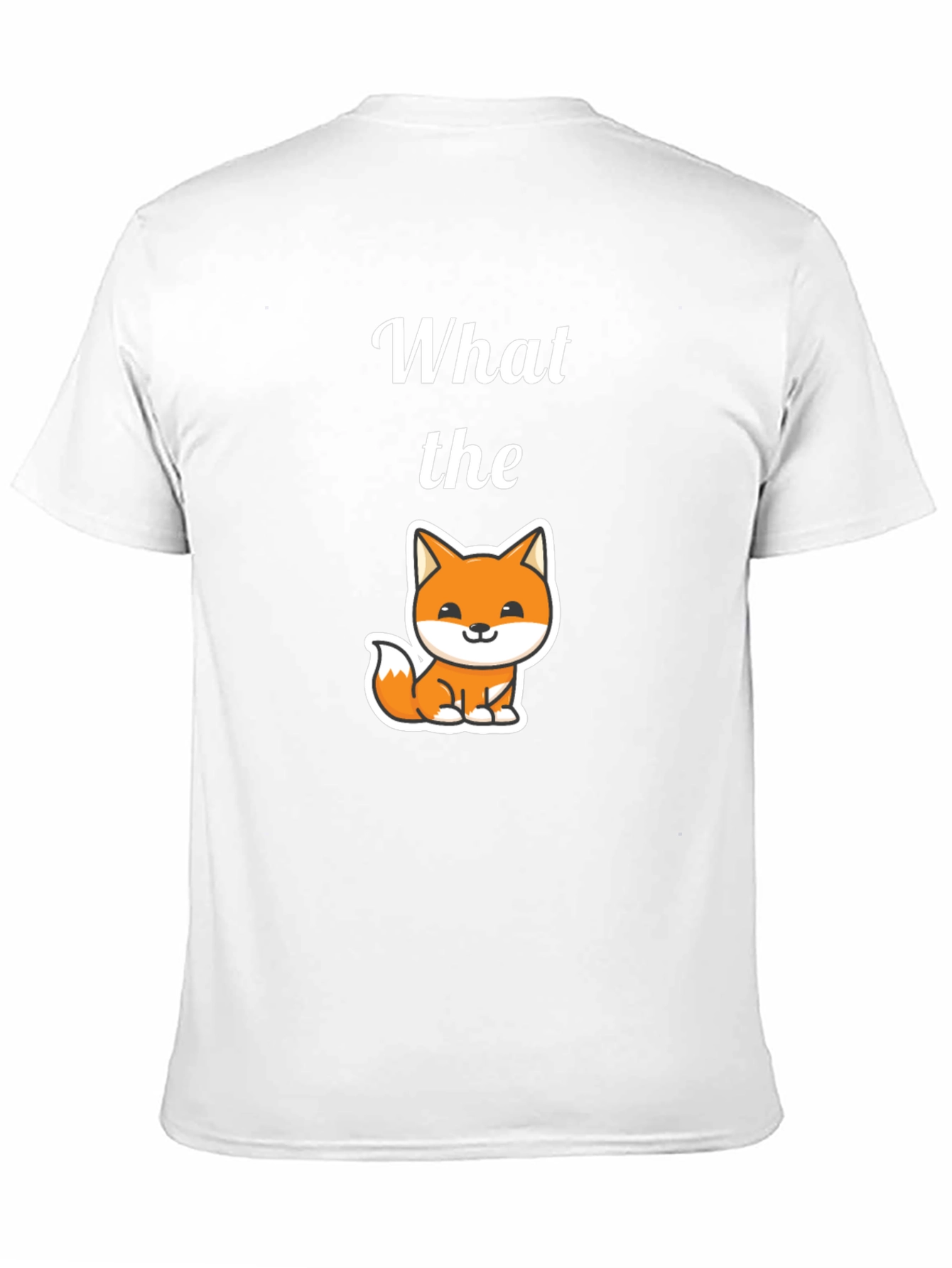 Black What the Fox T-Shirt, Men's Black Tee view 11