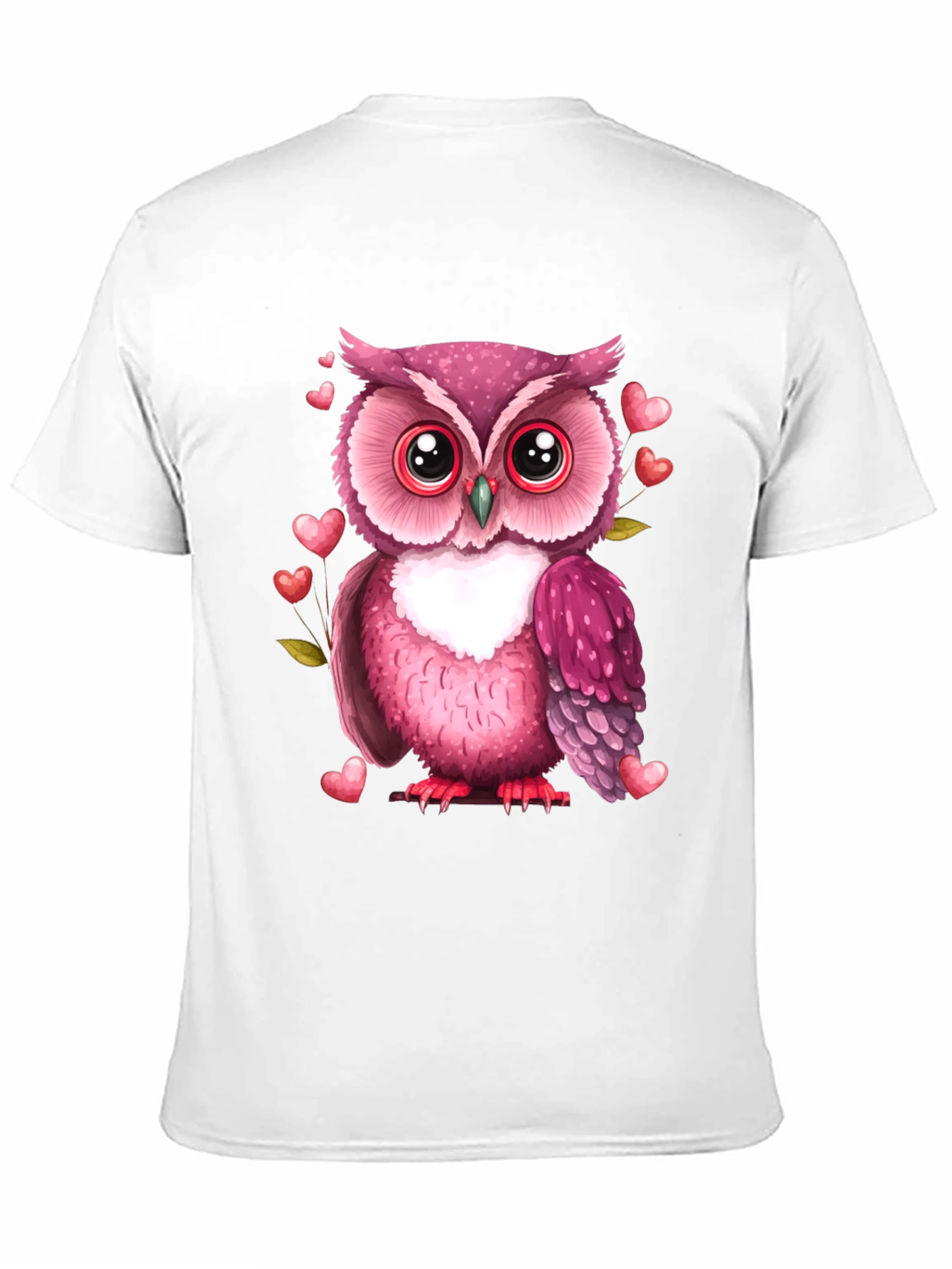 Black Owl Heart Valentine's Day Tee view 11