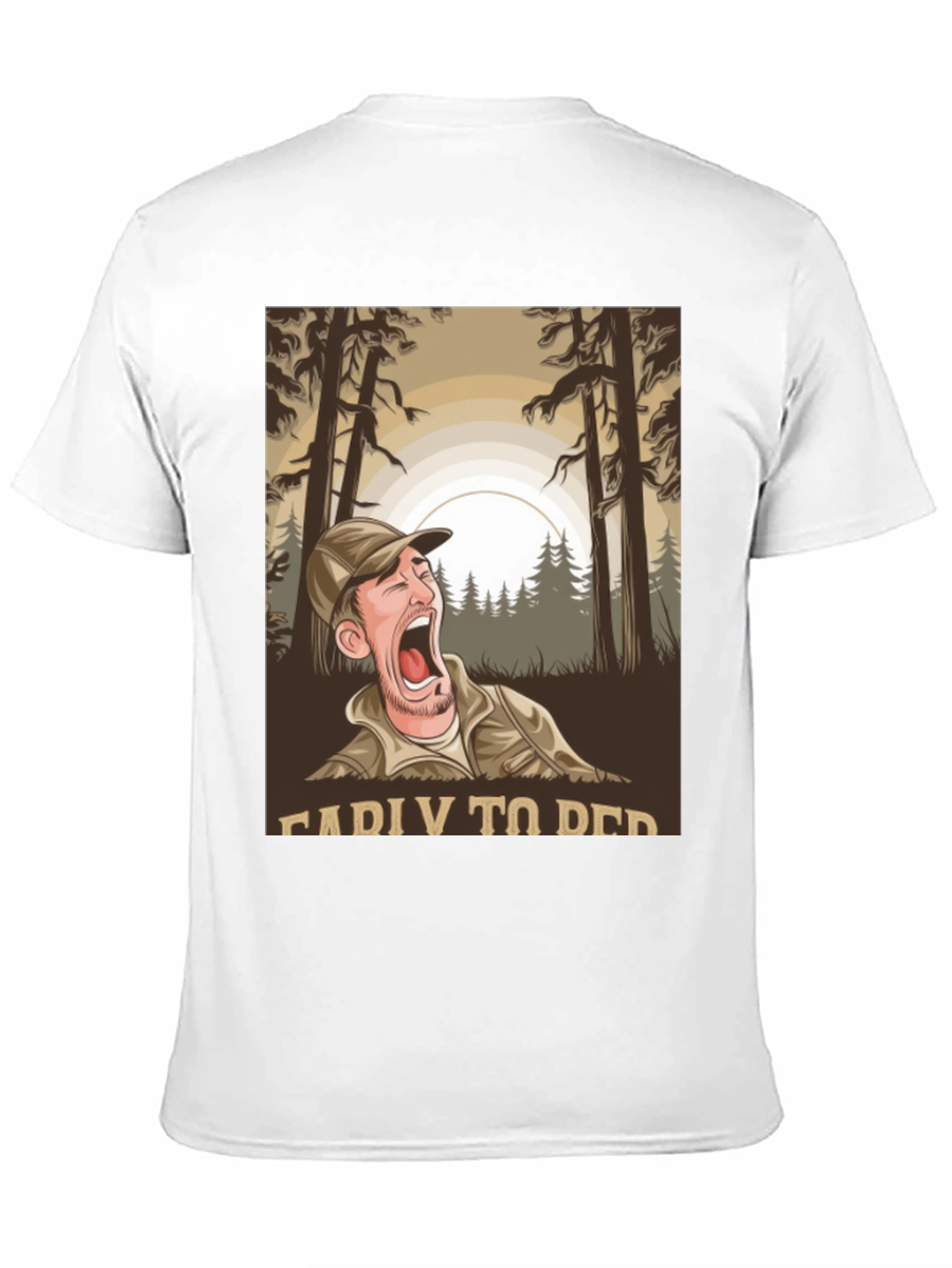 Black Funny Camping T-Shirt: Ready To Bed Graphic Tee view 11