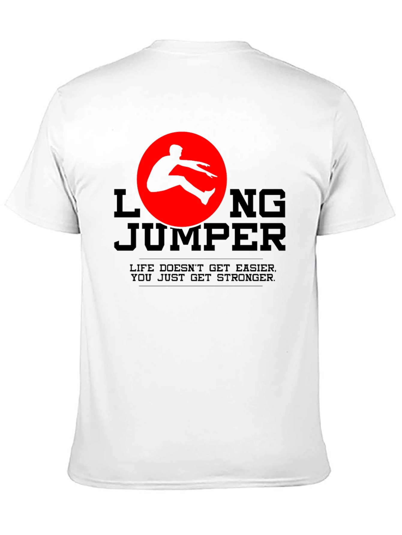 Black Long Jumper Graphic Tee - Life Gets Stronger view 11