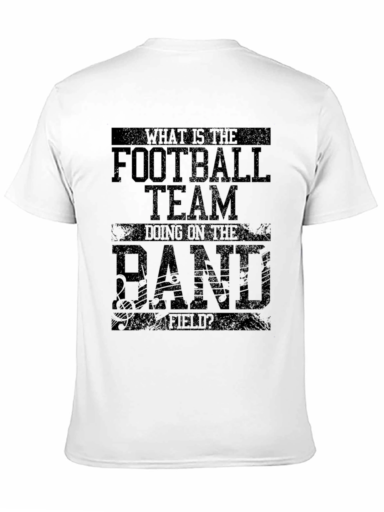 Black Funny Football Team Band Field Black T-Shirt view 11