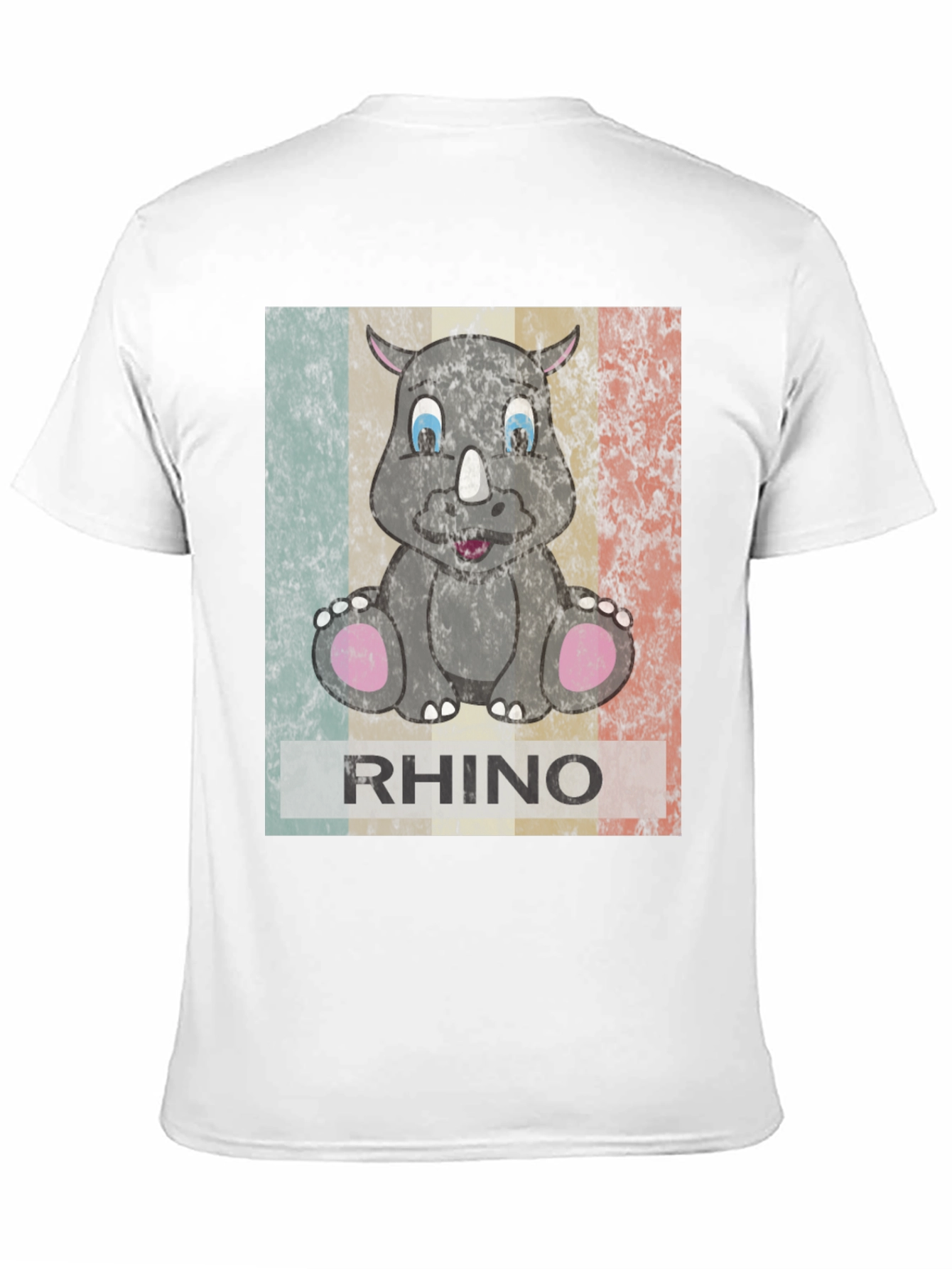 Black Retro Rhino Graphic T-Shirt - Men's Black Tee view 11