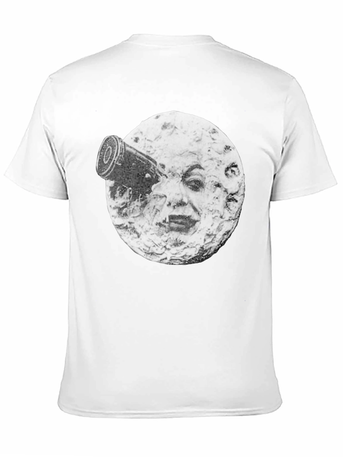 Black A Trip to the Moon T-Shirt, Black Crew Neck view 11