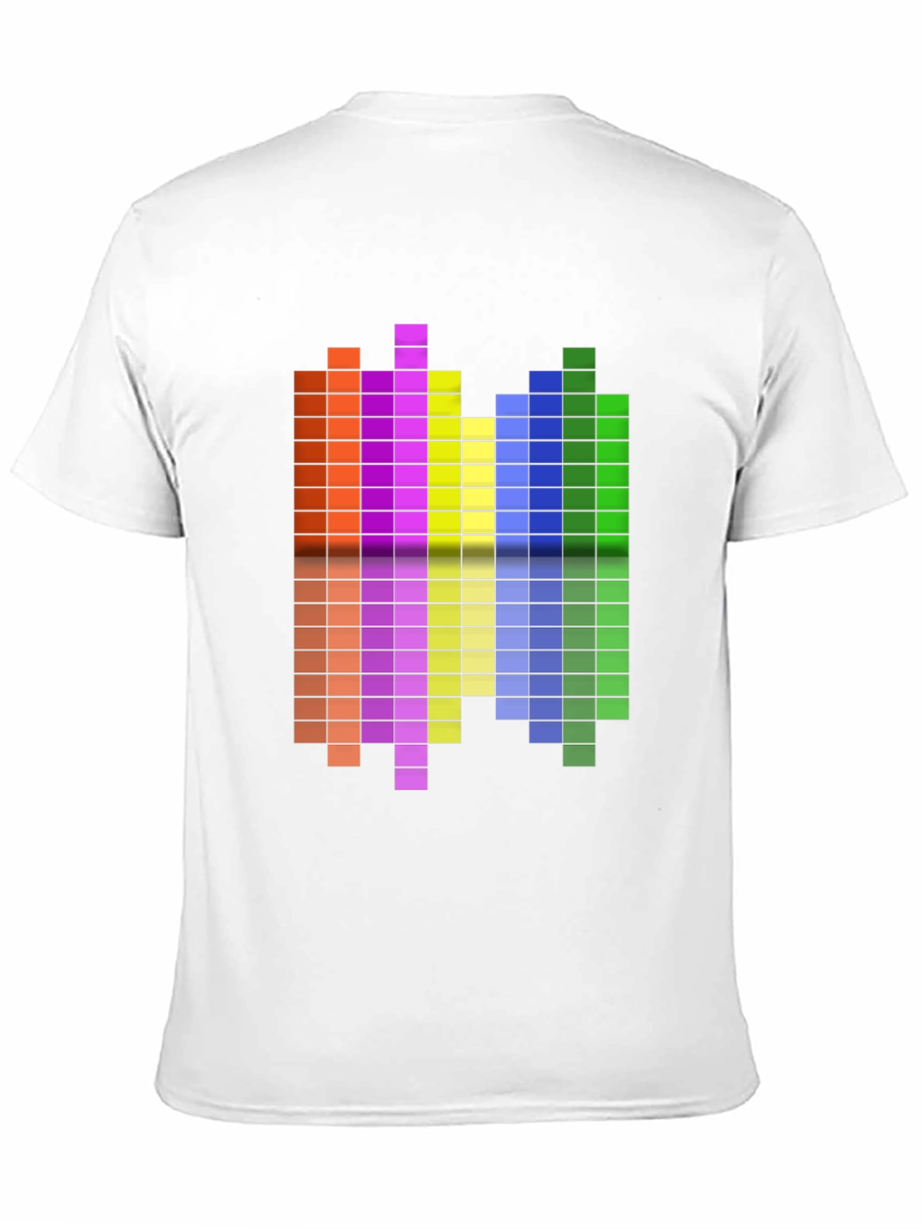 Black Retro Pixel Equalizer Graphic Tee - Black Cotton Shirt view 11