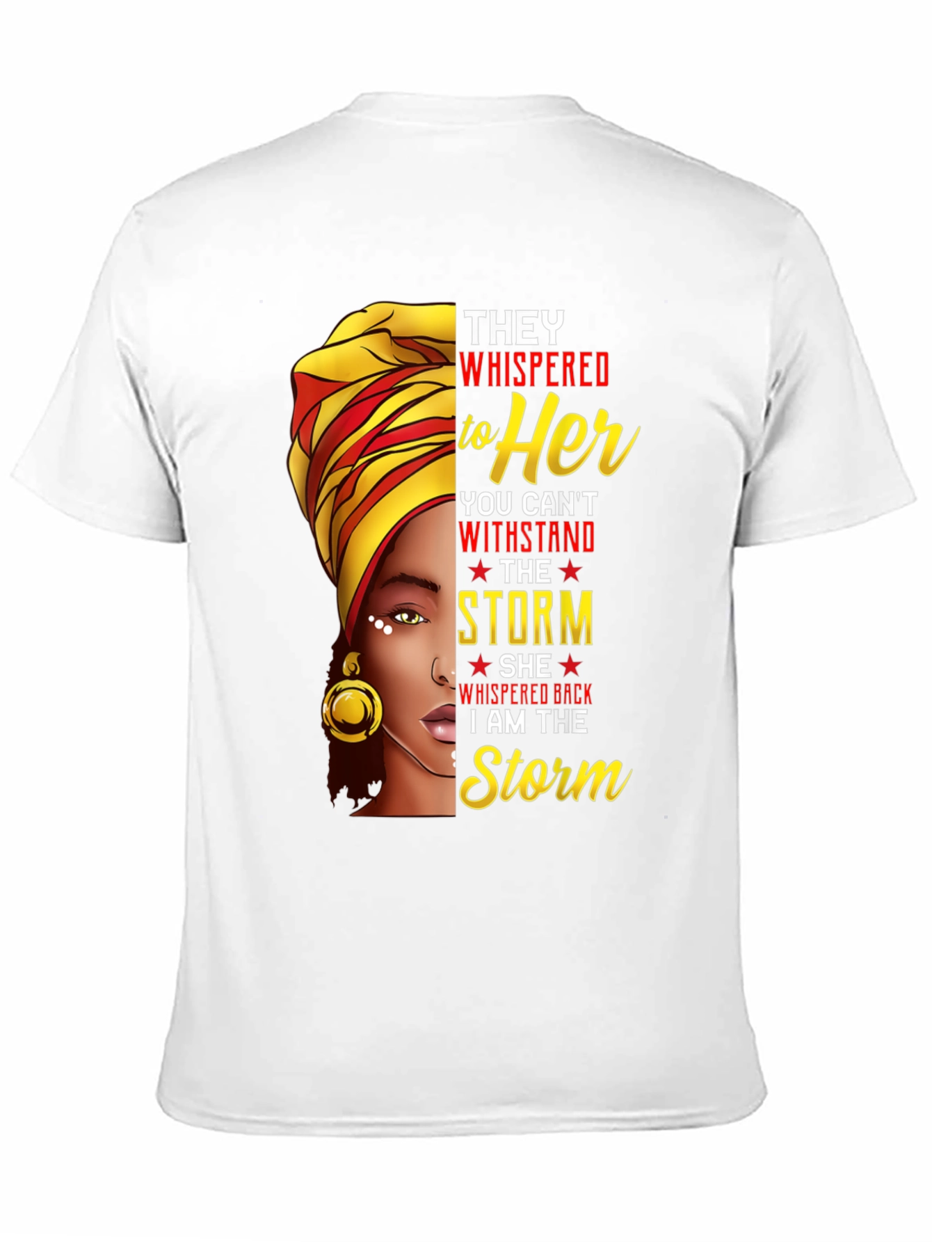 Black Empowered Woman Graphic T-Shirt - I Am The Storm view 11